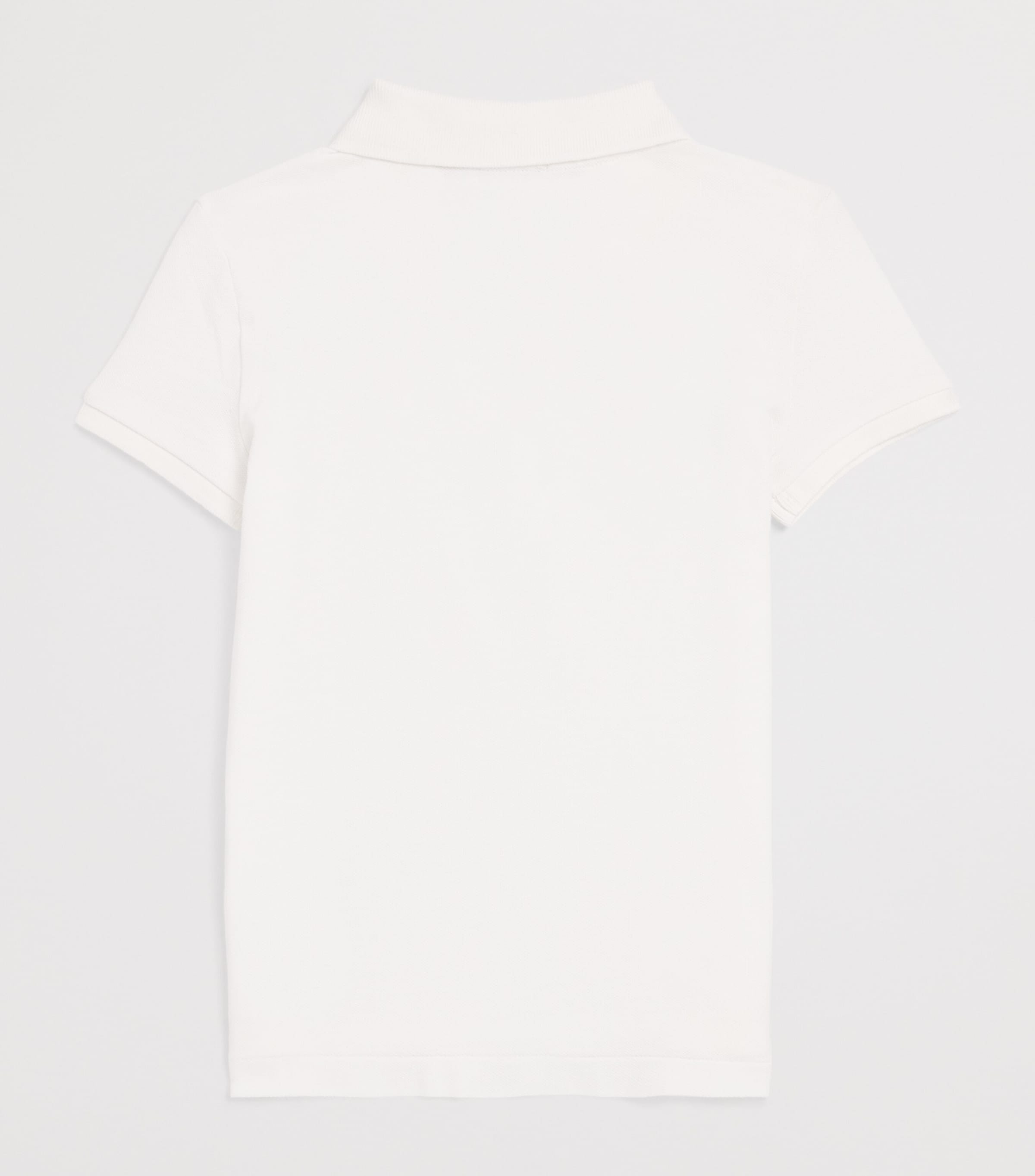 Cotton Polo Pony Polo Shirt (7-14 Years) WHITE Image 2