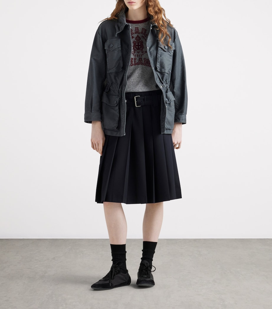 Prada Womens Cashmere Logo Sweater Image 2