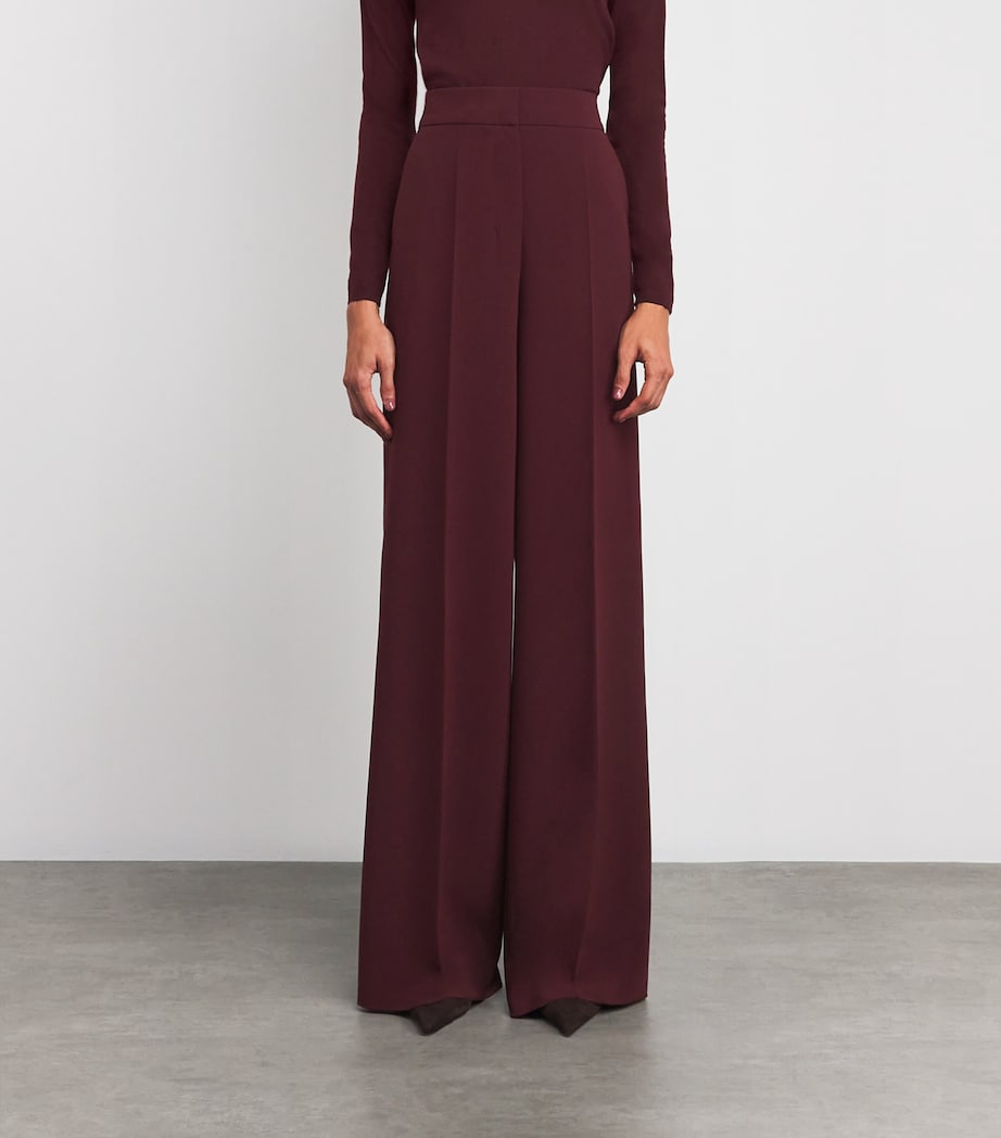 Cady Wide-Leg Trousers CHERRY Image 3