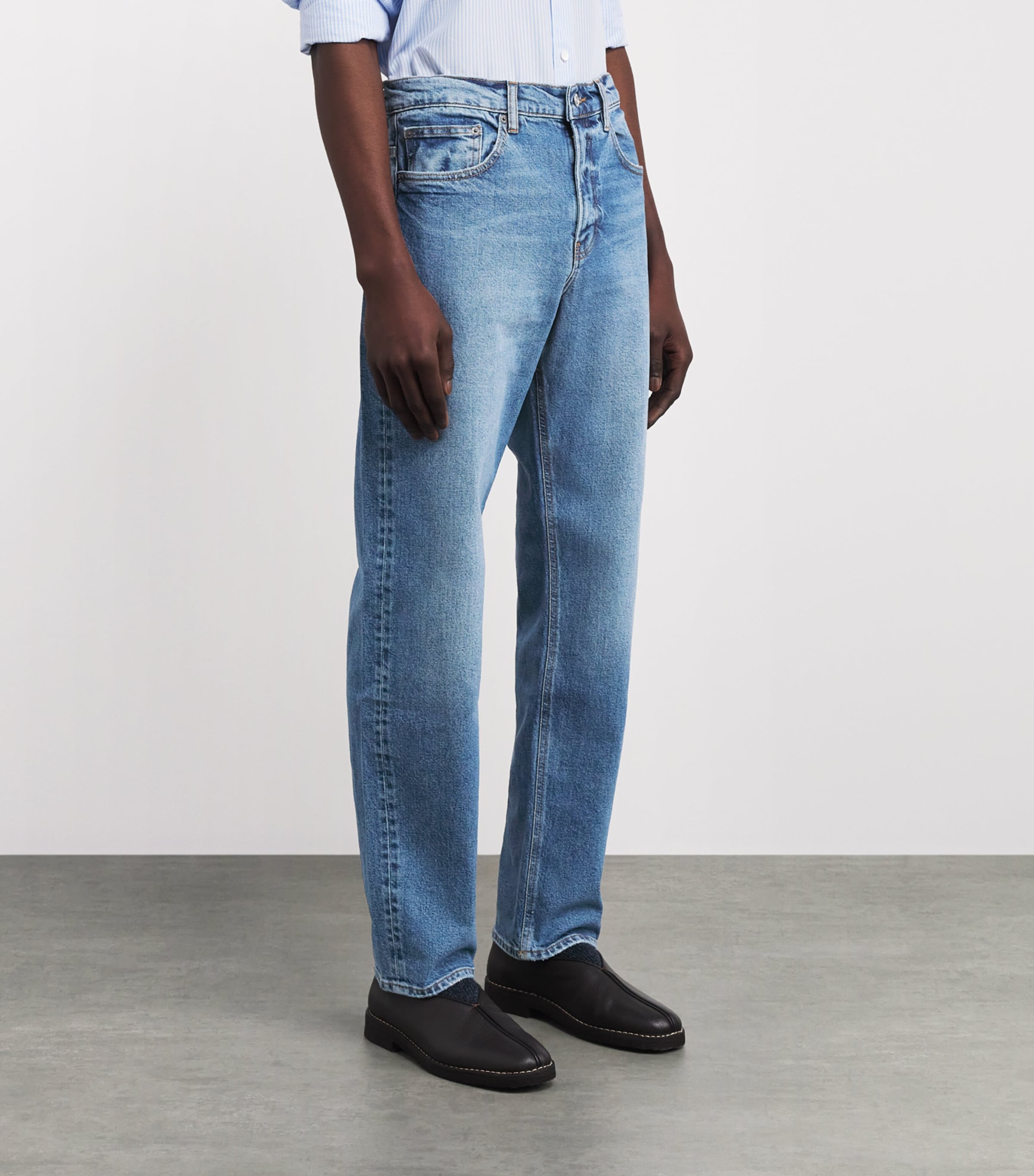 FRAME Mens The Straight Jeans Old Town Image 4