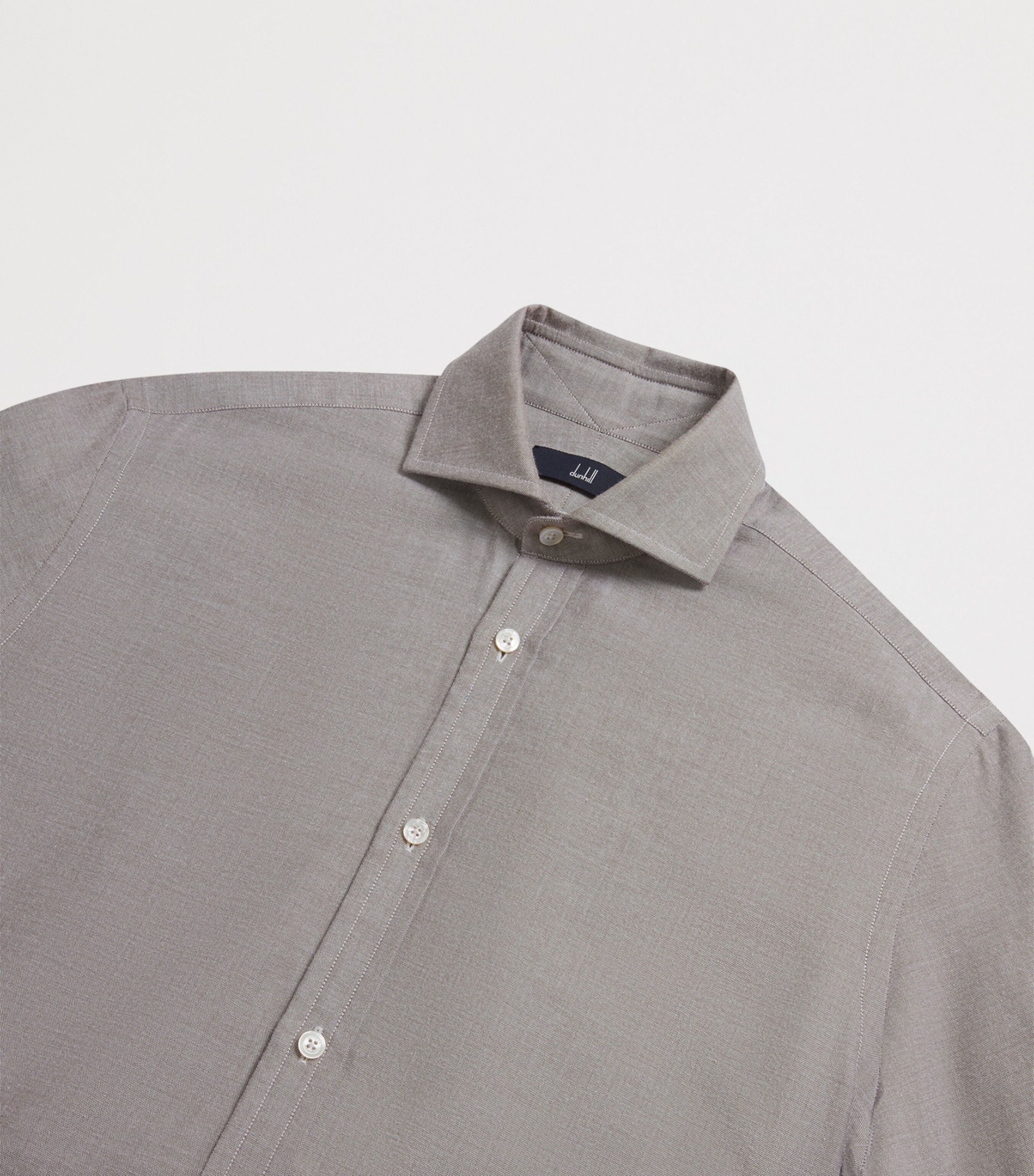 Cotton-Cashmere Oxford Shirt 201BROWN Image 5