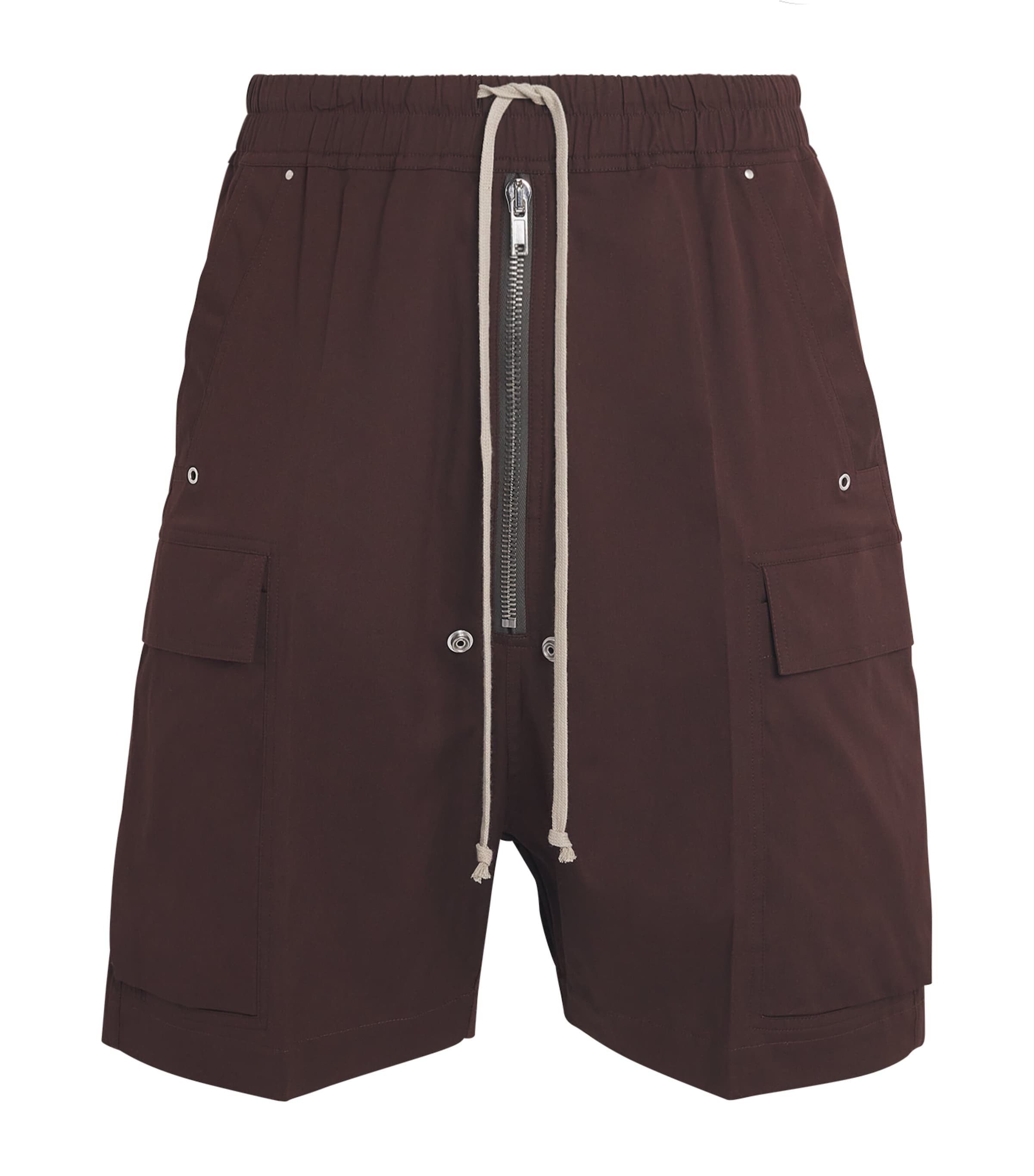 Rick Owens Mens Stretch-Cotton Cargobela Shorts Image 1