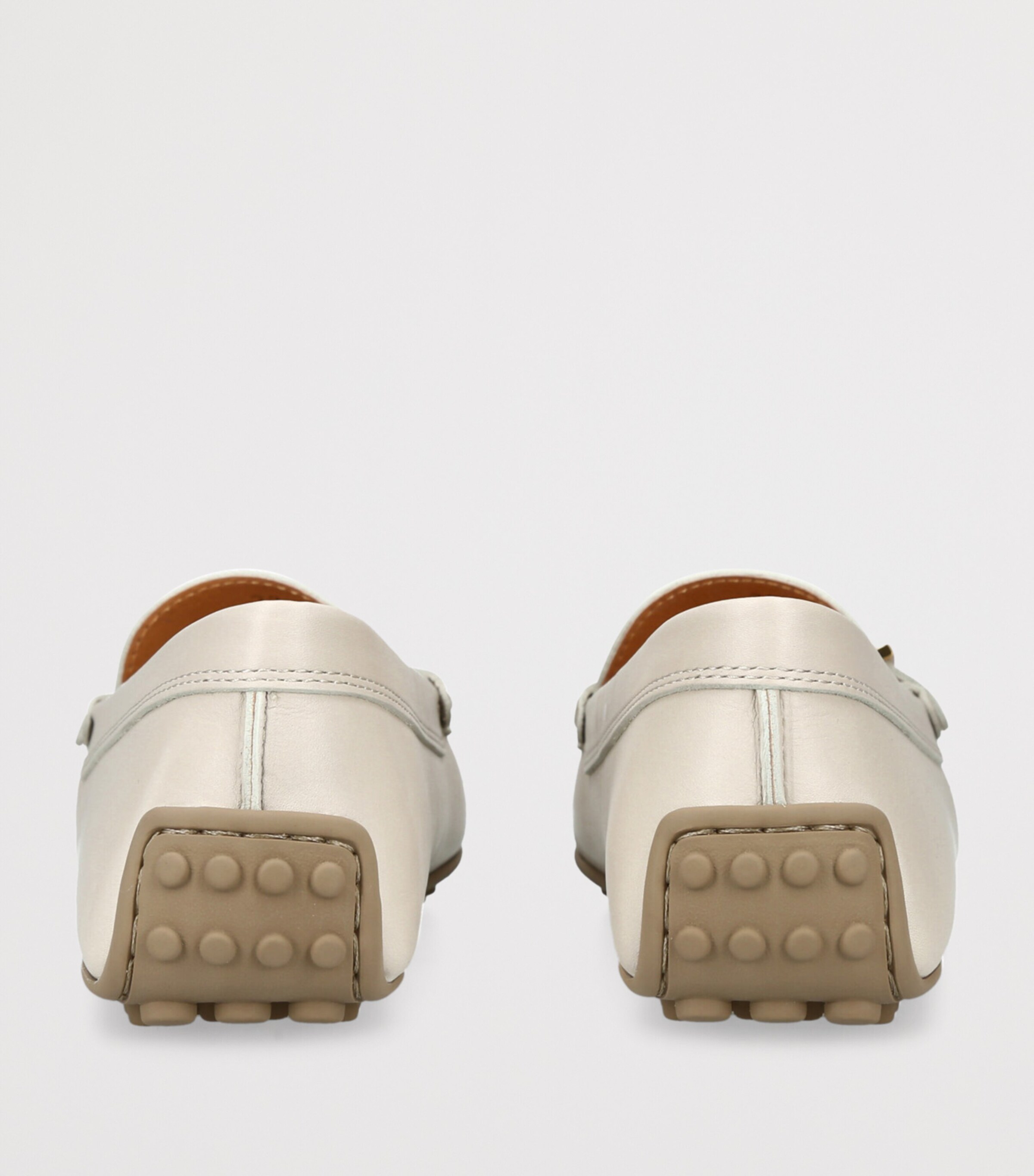 Tod's Leather City Gommino Driving Shoes Cream Image 2