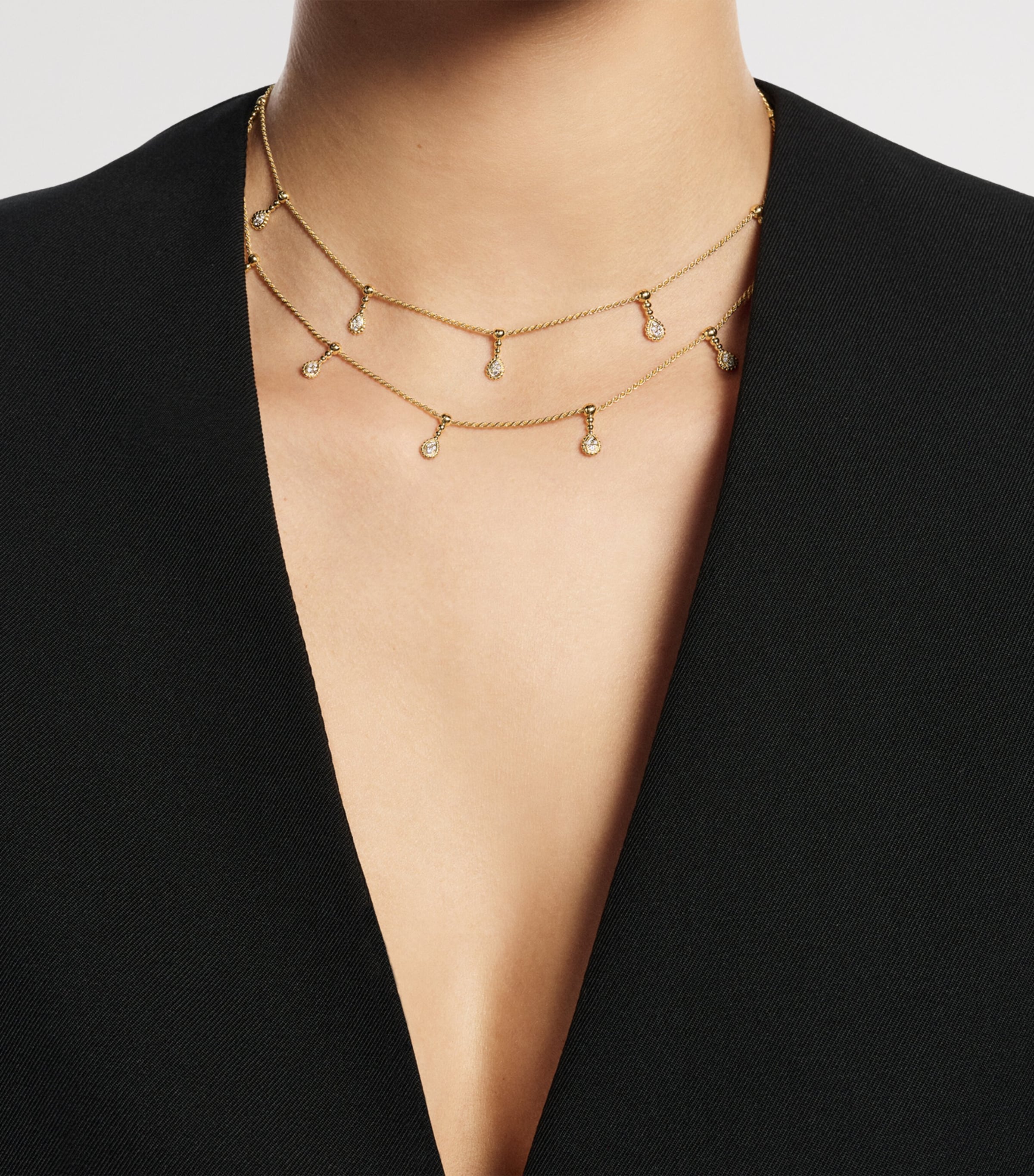 Boucheron Yellow Gold and Diamond Serpent Bohème Droplet Necklace Yellow Gold Image 2