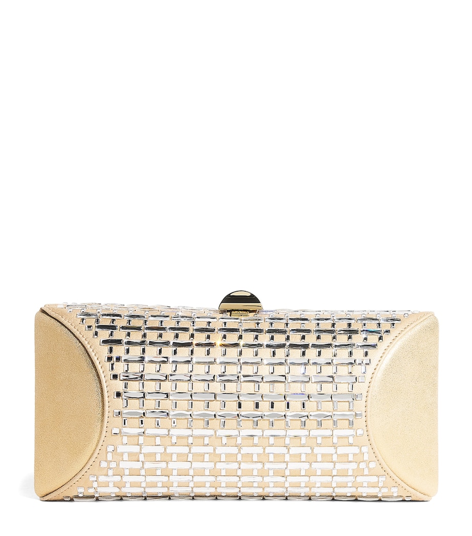 Satin Embellished Tube Plus Clutch Bag 0099 PLATINUM Image 1