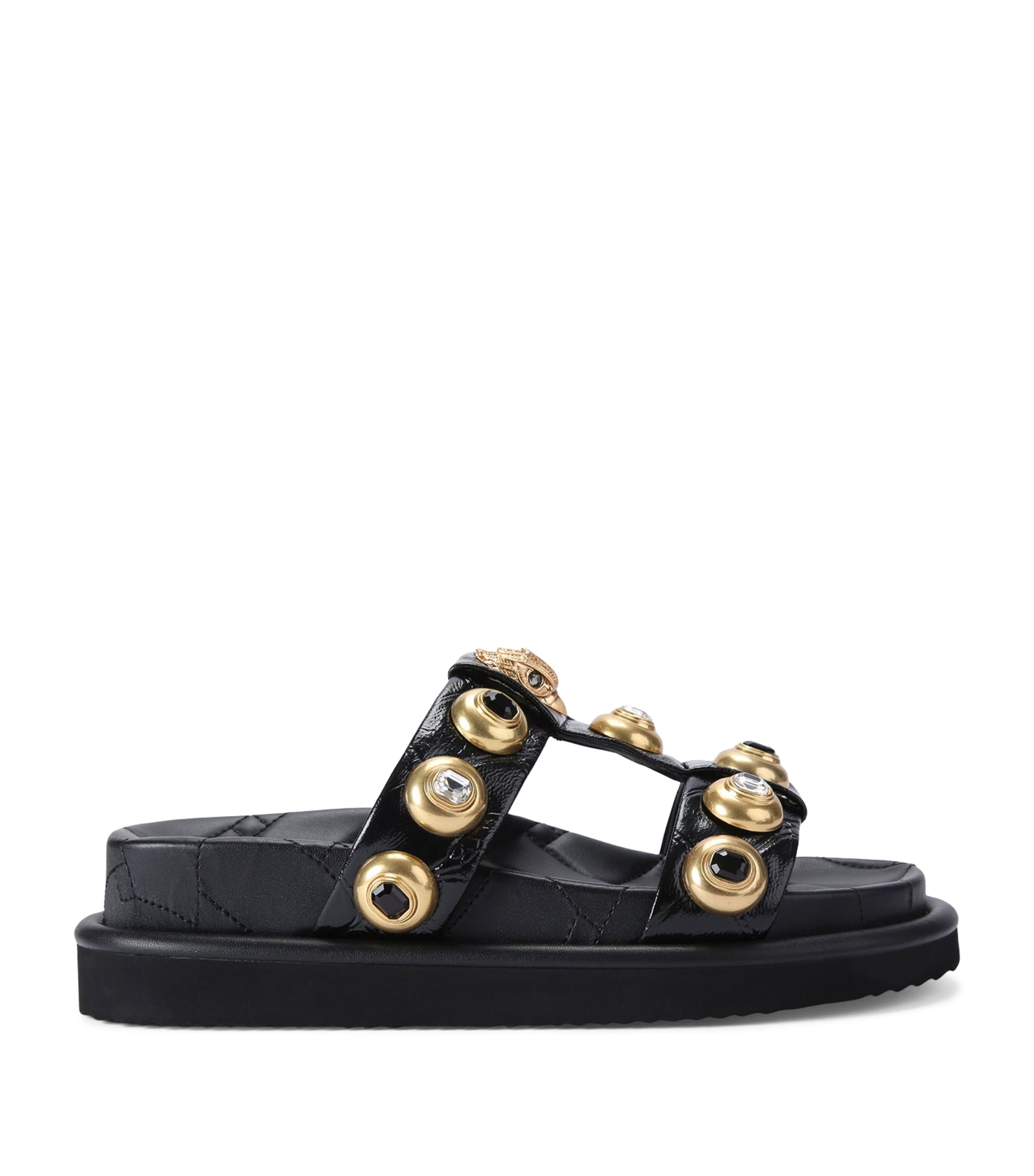 Kurt Geiger London Leather Orson Sandals | Women Shoes | Sandals | Flat Sandals | Designers | Kurt Geiger London | 5221