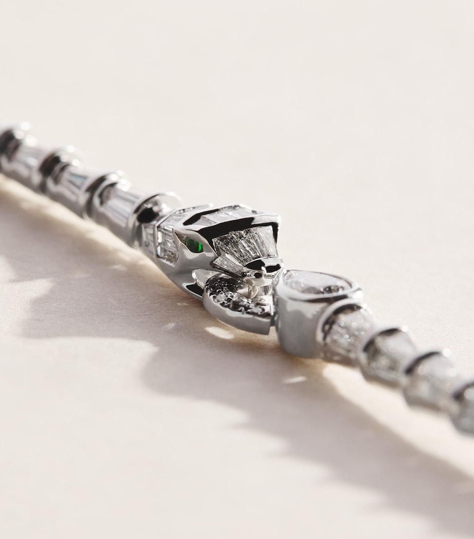 SHAY White Gold, Diamond and Garnet Serpentine Bracelet White Gold Image 3