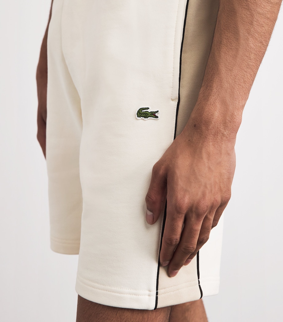 Lacoste Mens Jersey Colour-Block Sweatshorts Beige Image 3