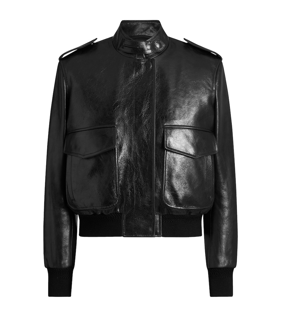 TOM FORD Womens Leather Aviator Jacket Naa Image 1