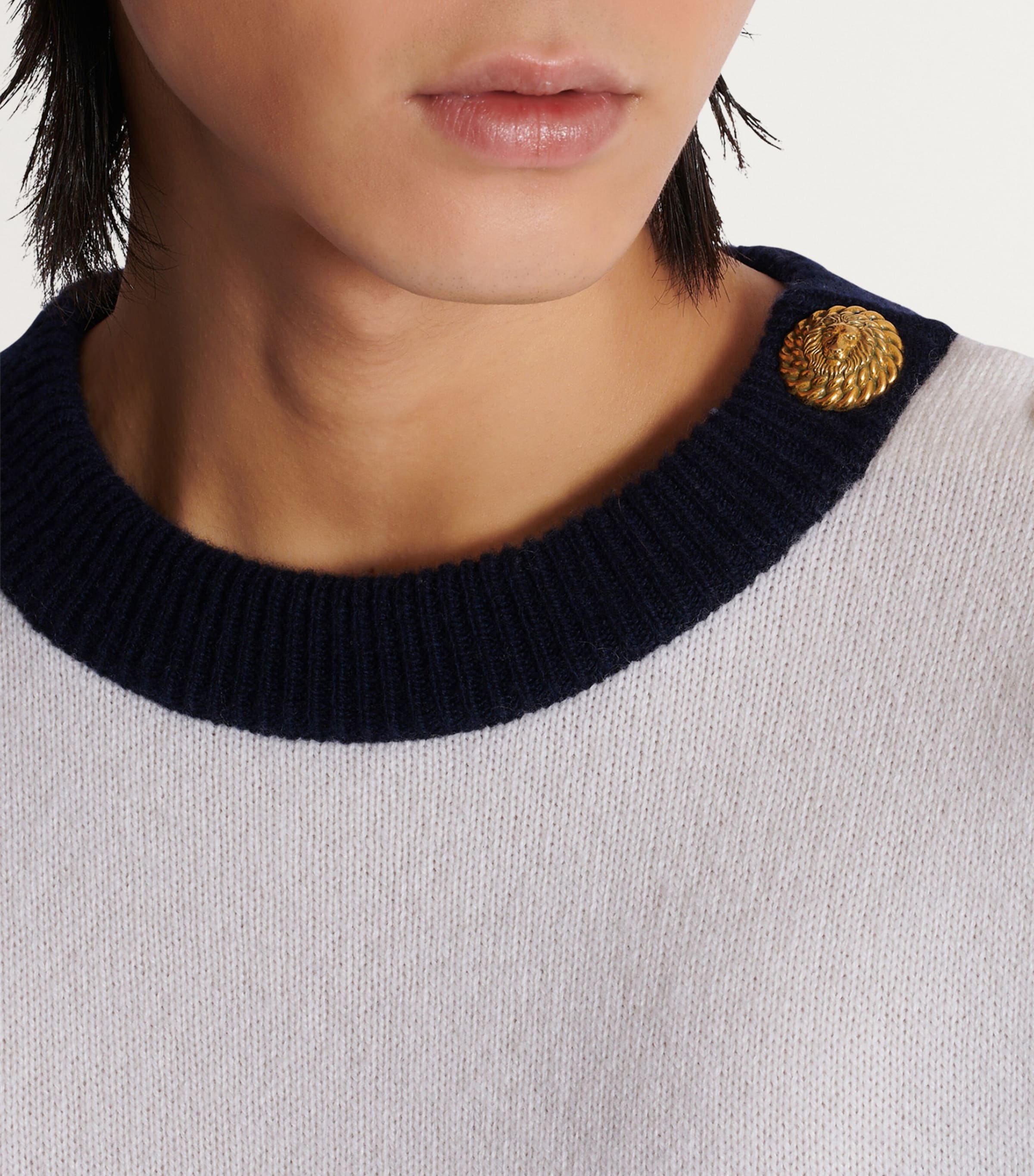 【関税&送料込】Balmain Striped Sweater Balmain logo-print Jumper | Black | FARFETCH