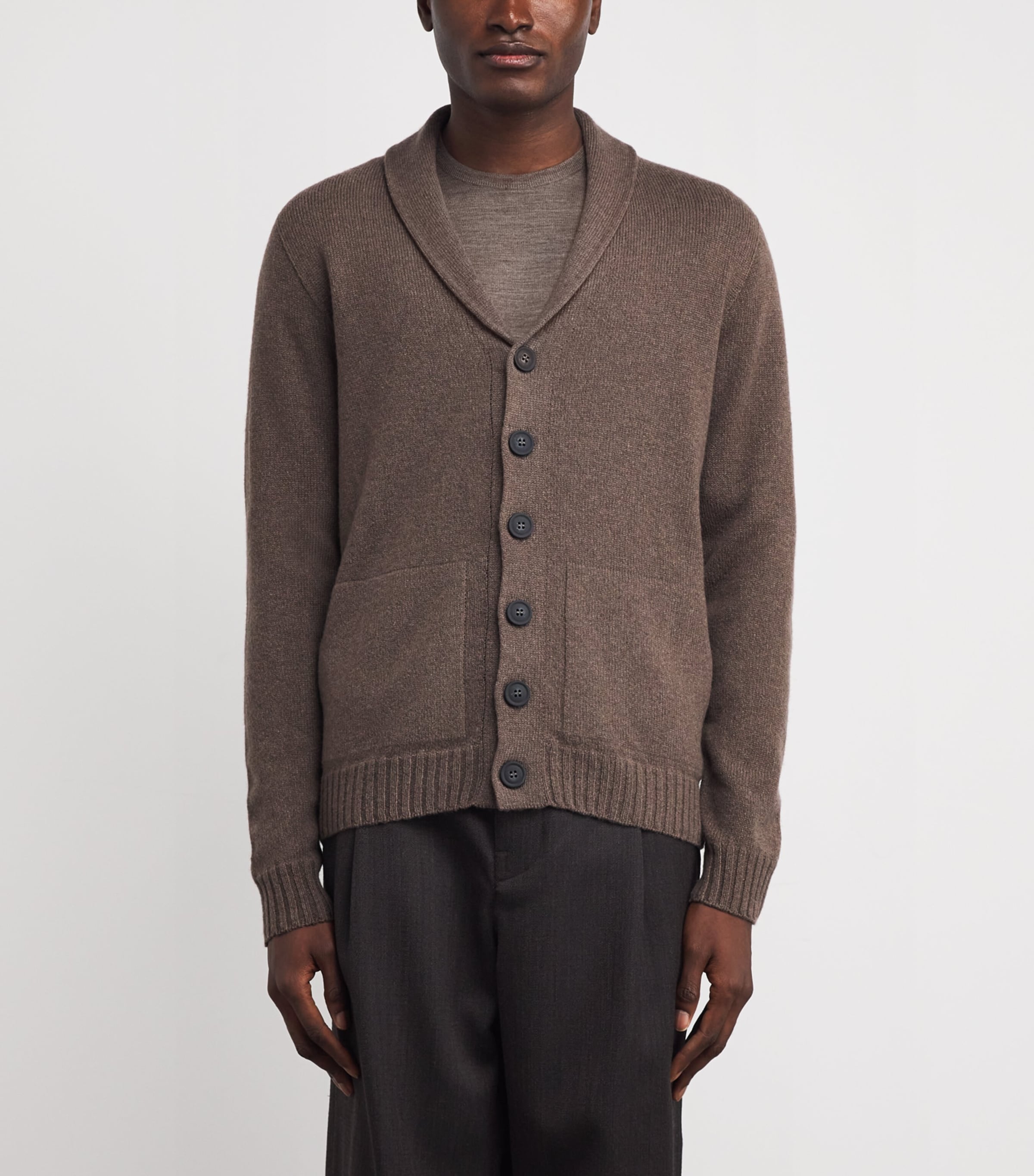 Cashmere Shawl-Collar Rockford Cardigan TOAST Image 3