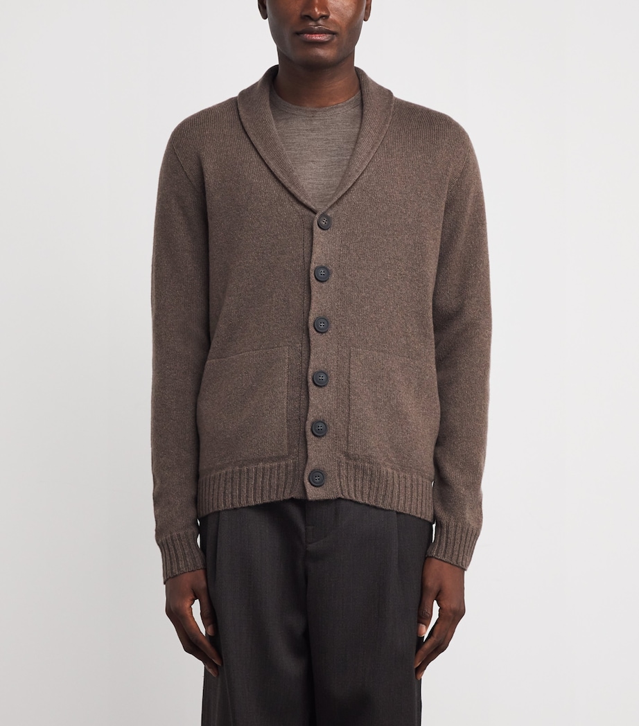 Cashmere Shawl-Collar Rockford Cardigan TOAST Image 3