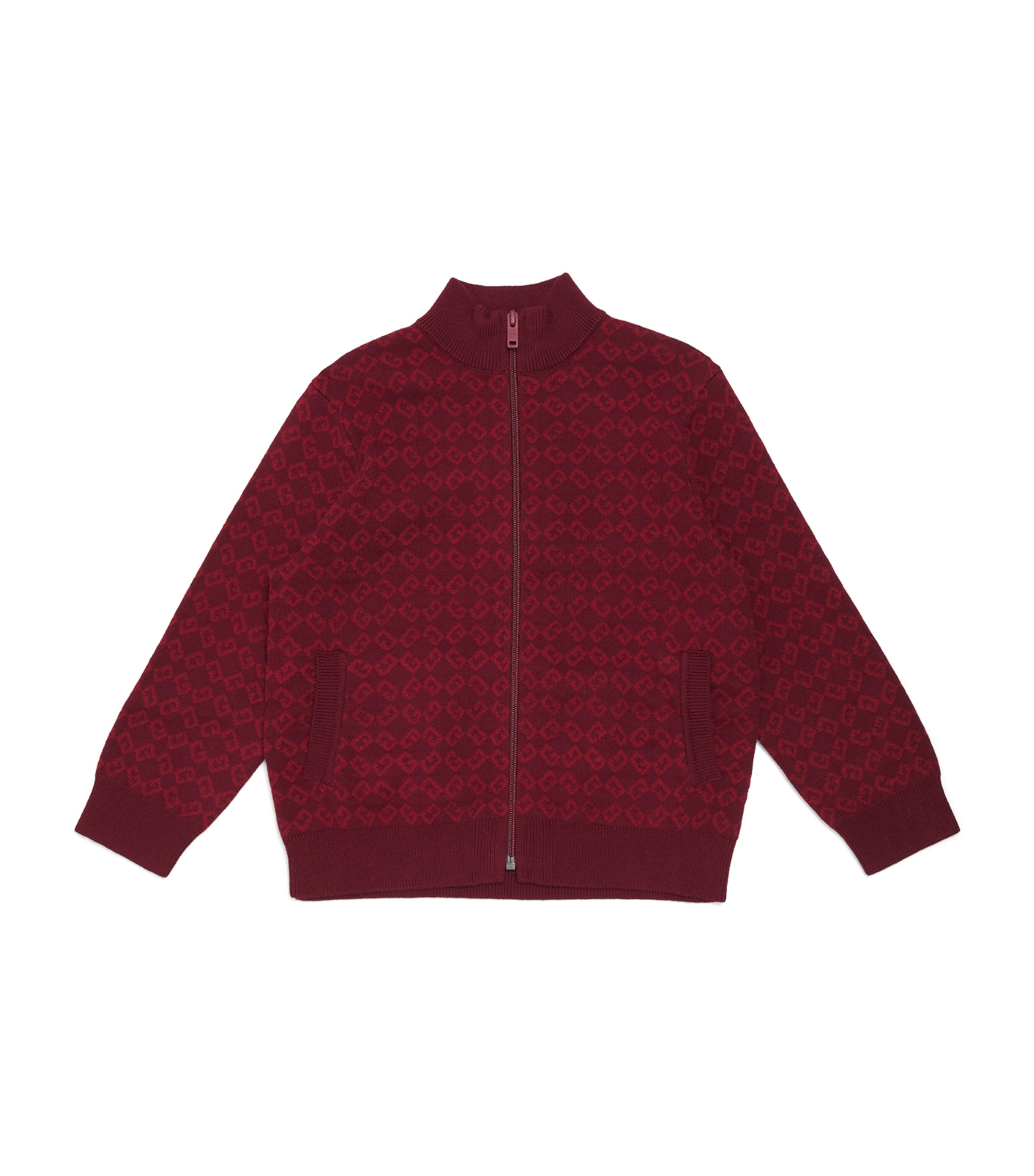 Givenchy Cotton-cashmere 4g Zip-up Cardigan In Burgundy