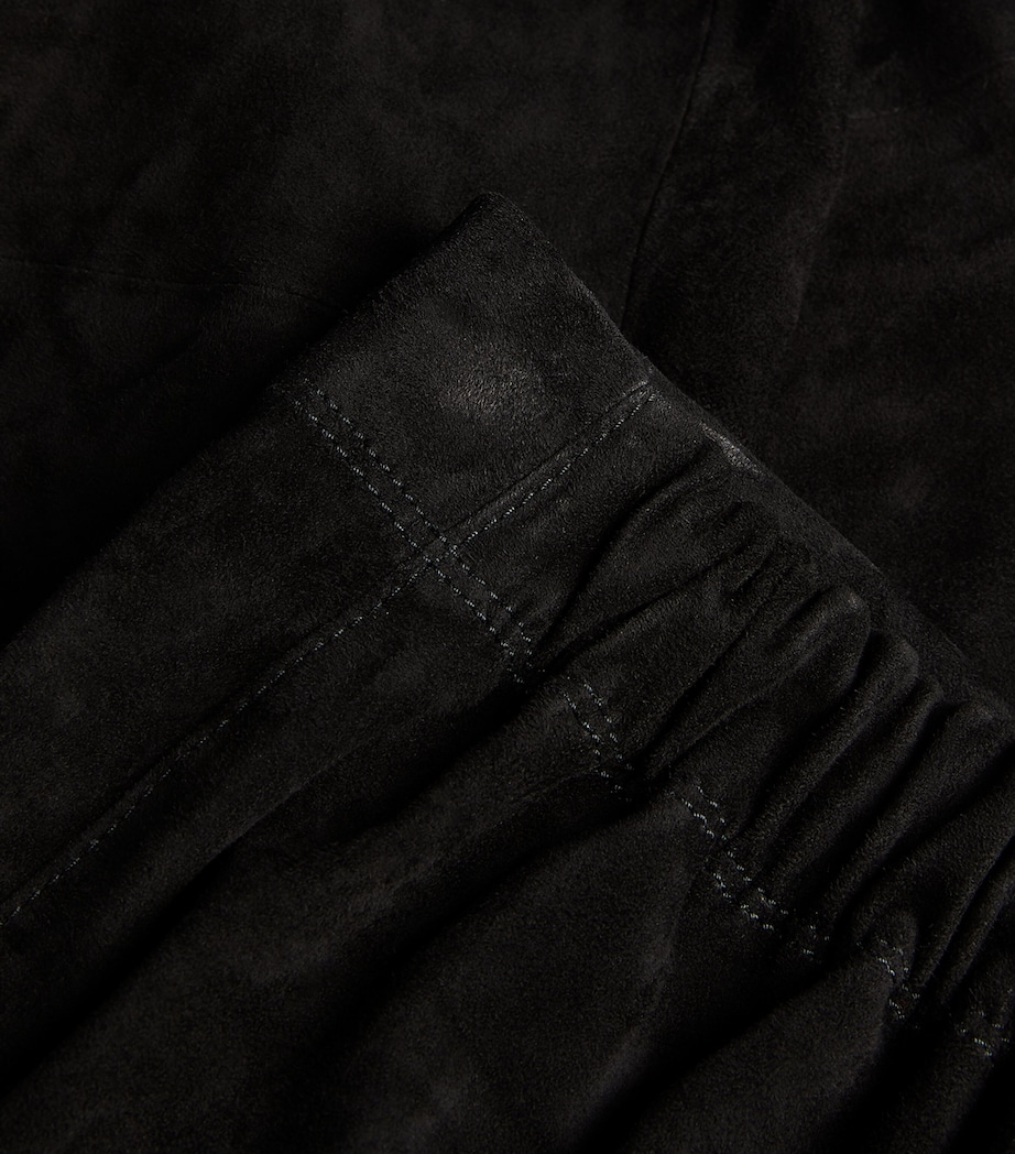 Suede Stretch Leggings BLACK Image 5