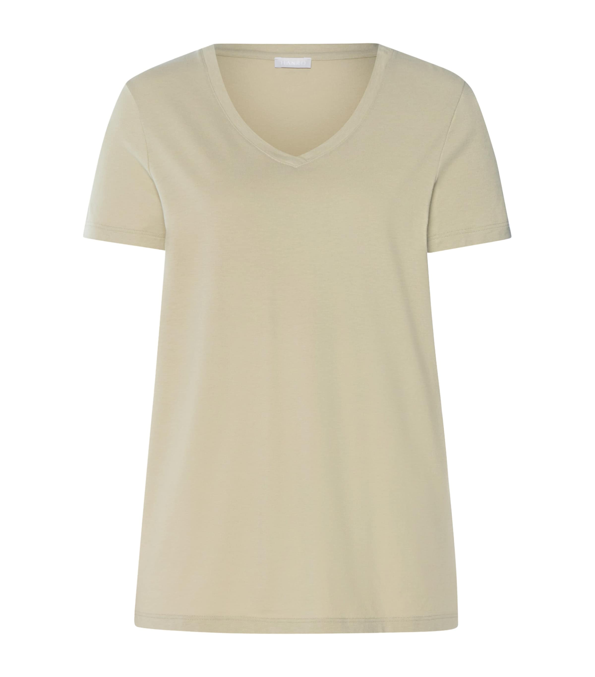 Hanro Womens Stretch-Cotton Sleep & Lounge T-Shirt Olive Stem Image 1
