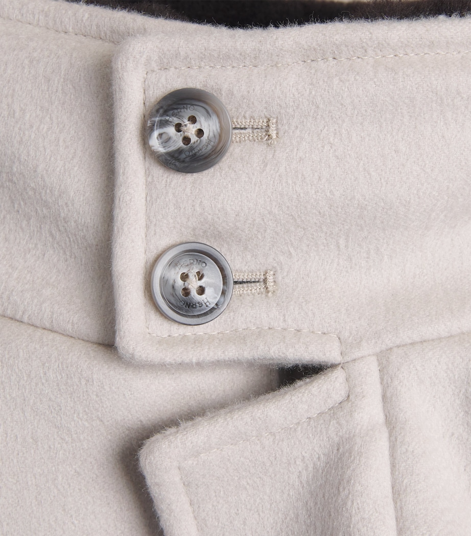 Herno Mens Cashmere Padded Overcoat Chantilly Image 6