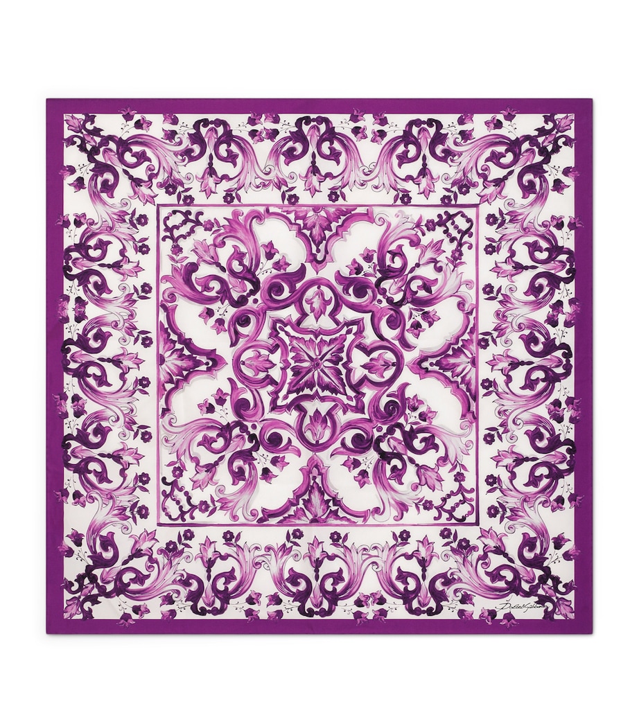 Silk Majolica Print Scarf HP3ON-MAIOLICA Image 1