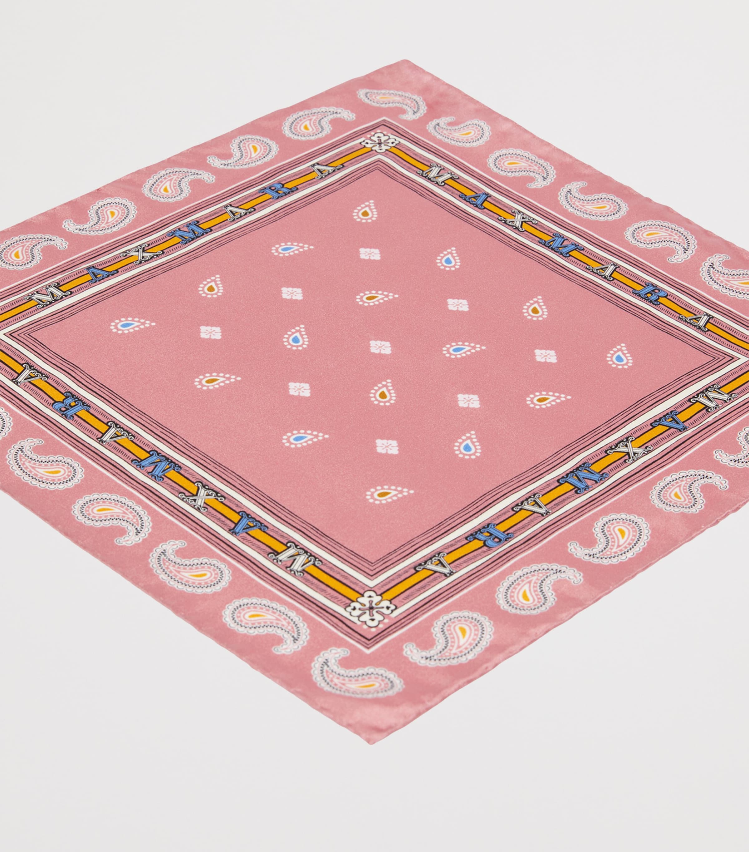 Max Mara Silk Printed Scarf Beige Pink Image 2