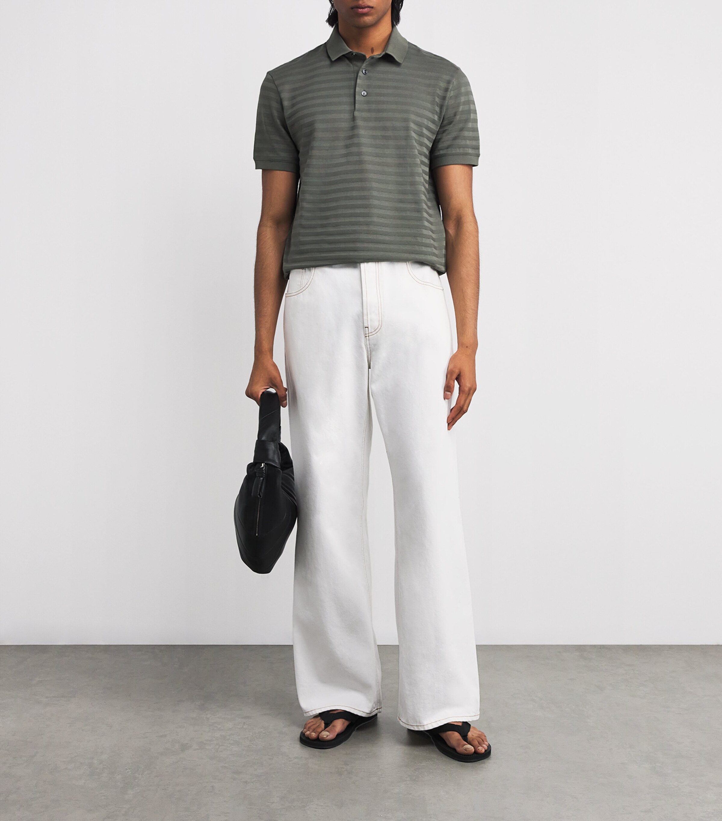 Emporio Armani Stripe Polo Shirt | Harrods US
