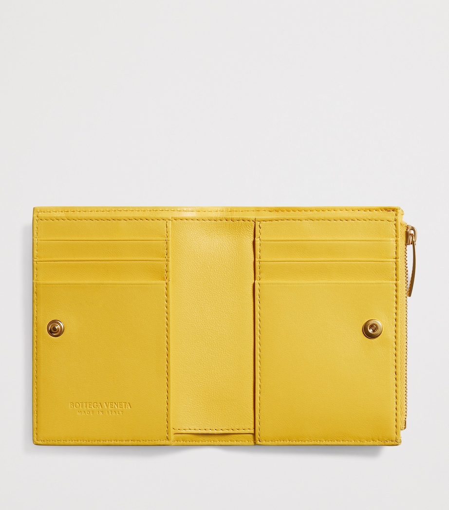 Bottega Veneta Small Leather Intrecciato Bifold Wallet Image 2