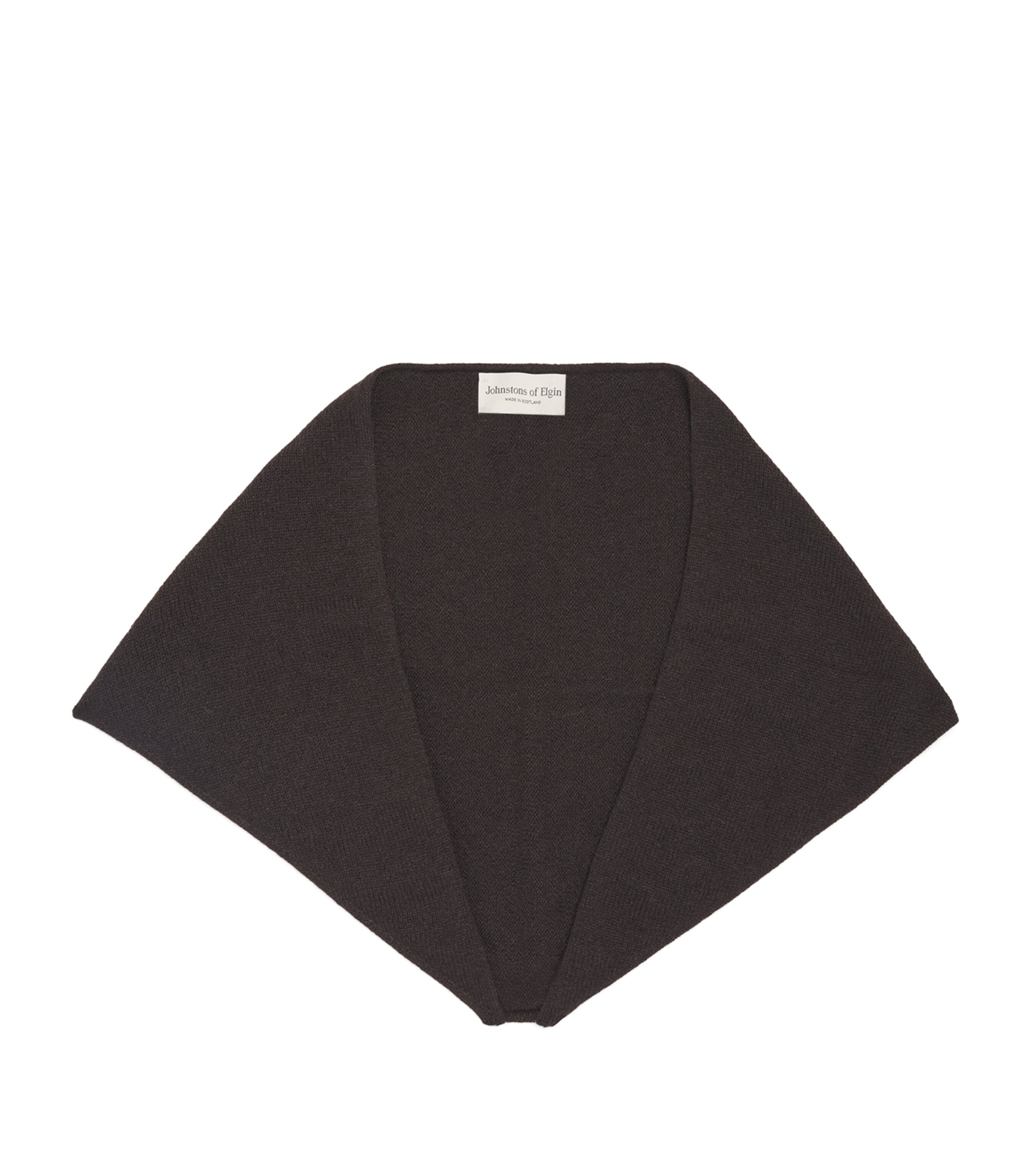 Johnstons Of Elgin Cashmere Gauzy Triangle Neck Tie In Brown