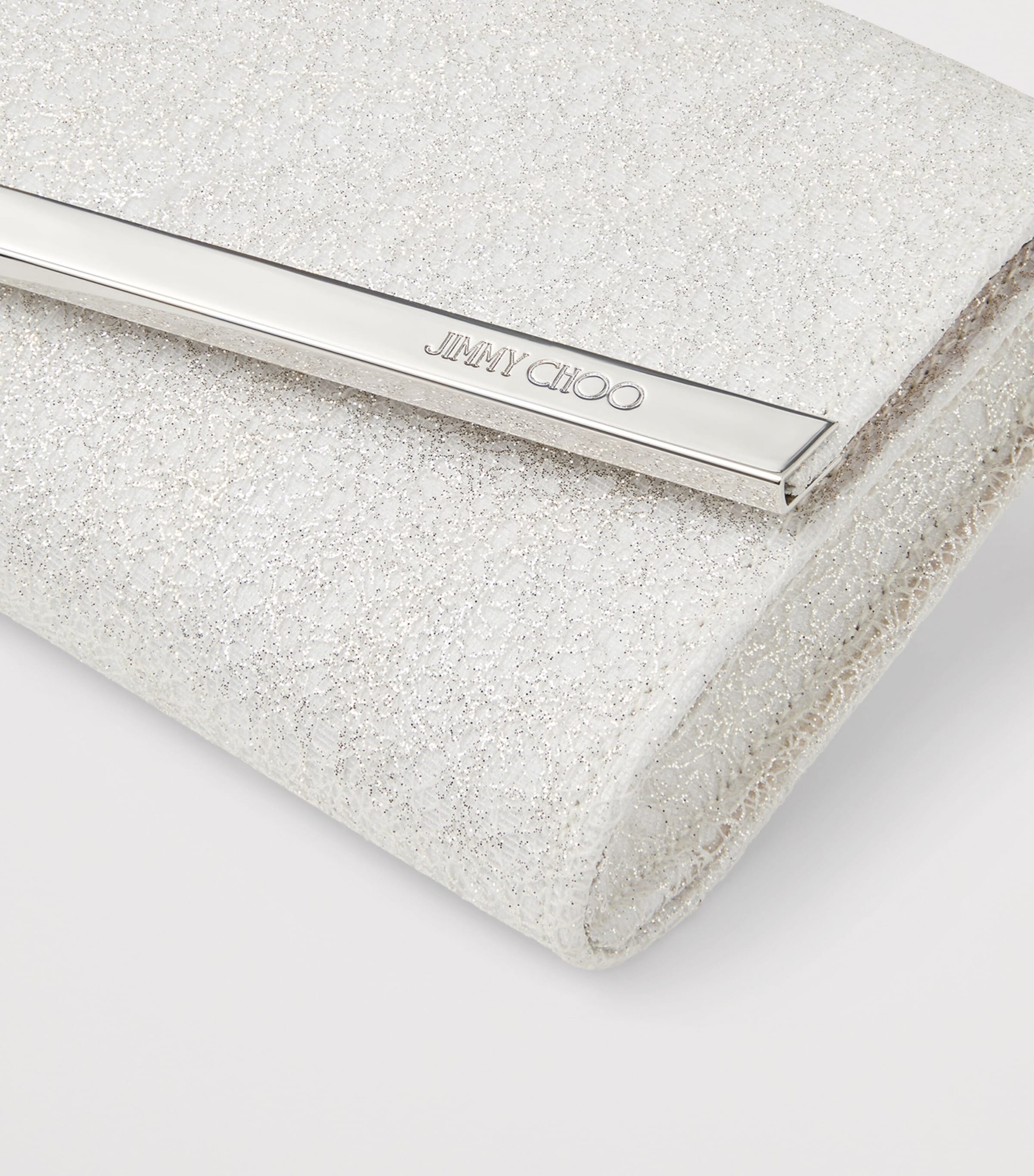 Jimmy Choo Emmie Clutch Bag Ivory/silver Image 6