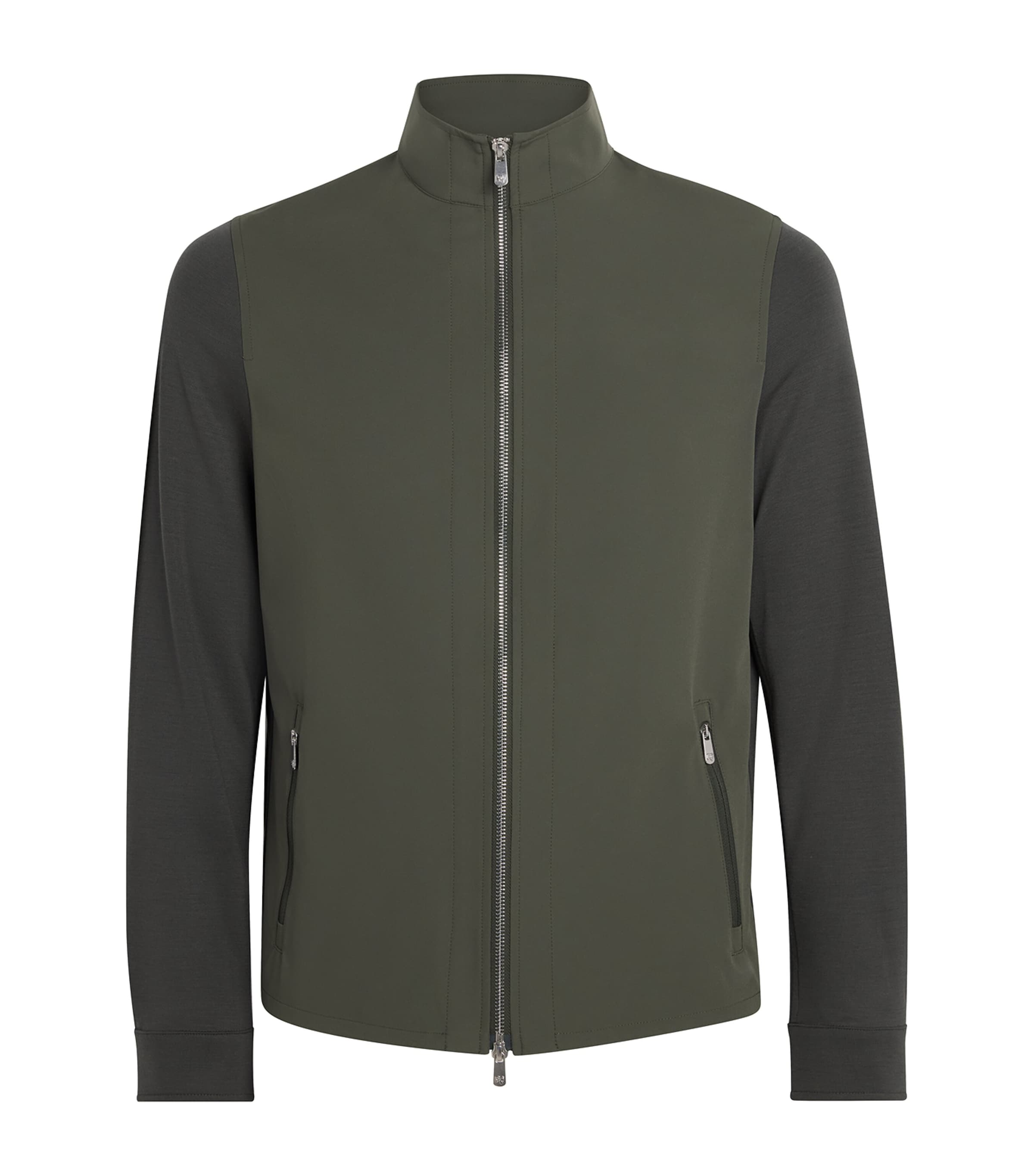 Marco Pescarolo Mens Hybrid Jersey Jacket Green Image 1