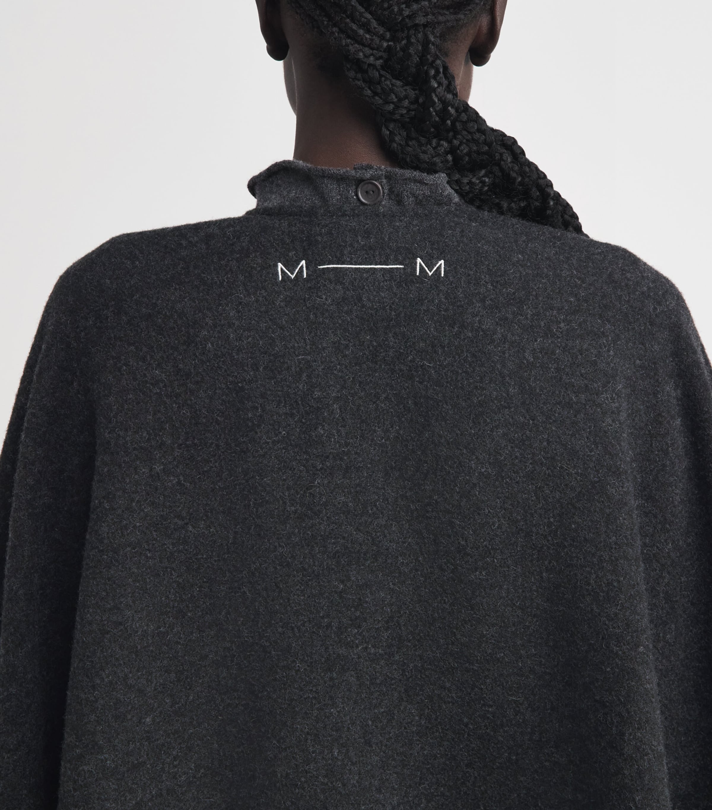 MM Womens Wool-Blend Cardigan Dark Grey Image 3