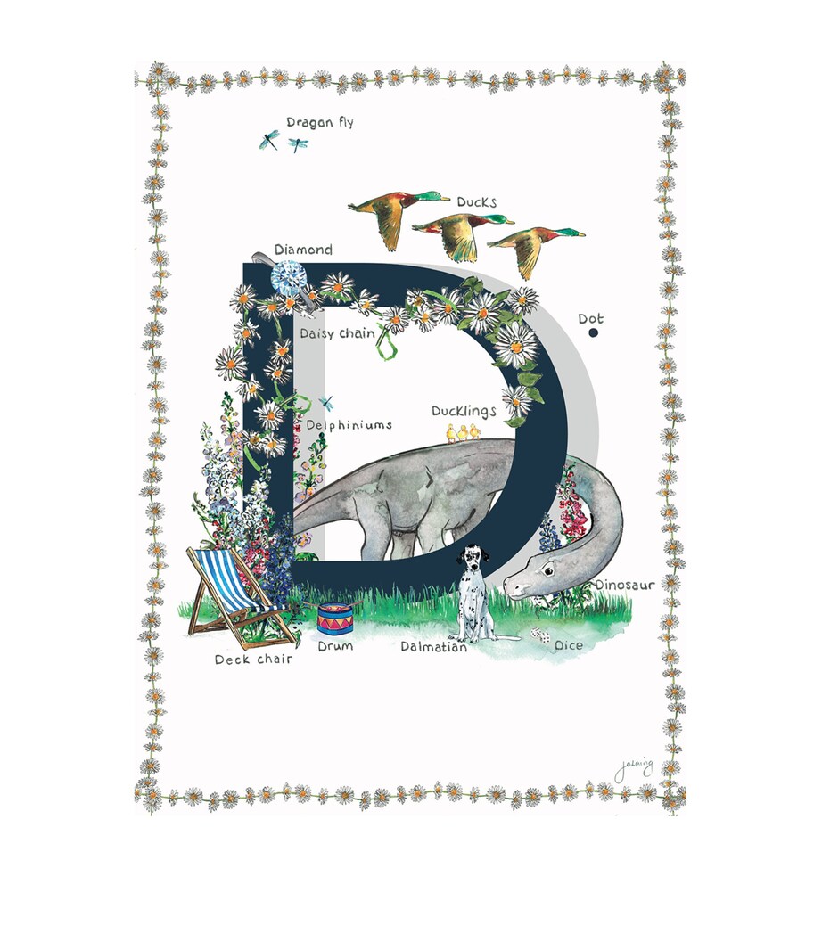 A4 Letter Print NAVY Image 1