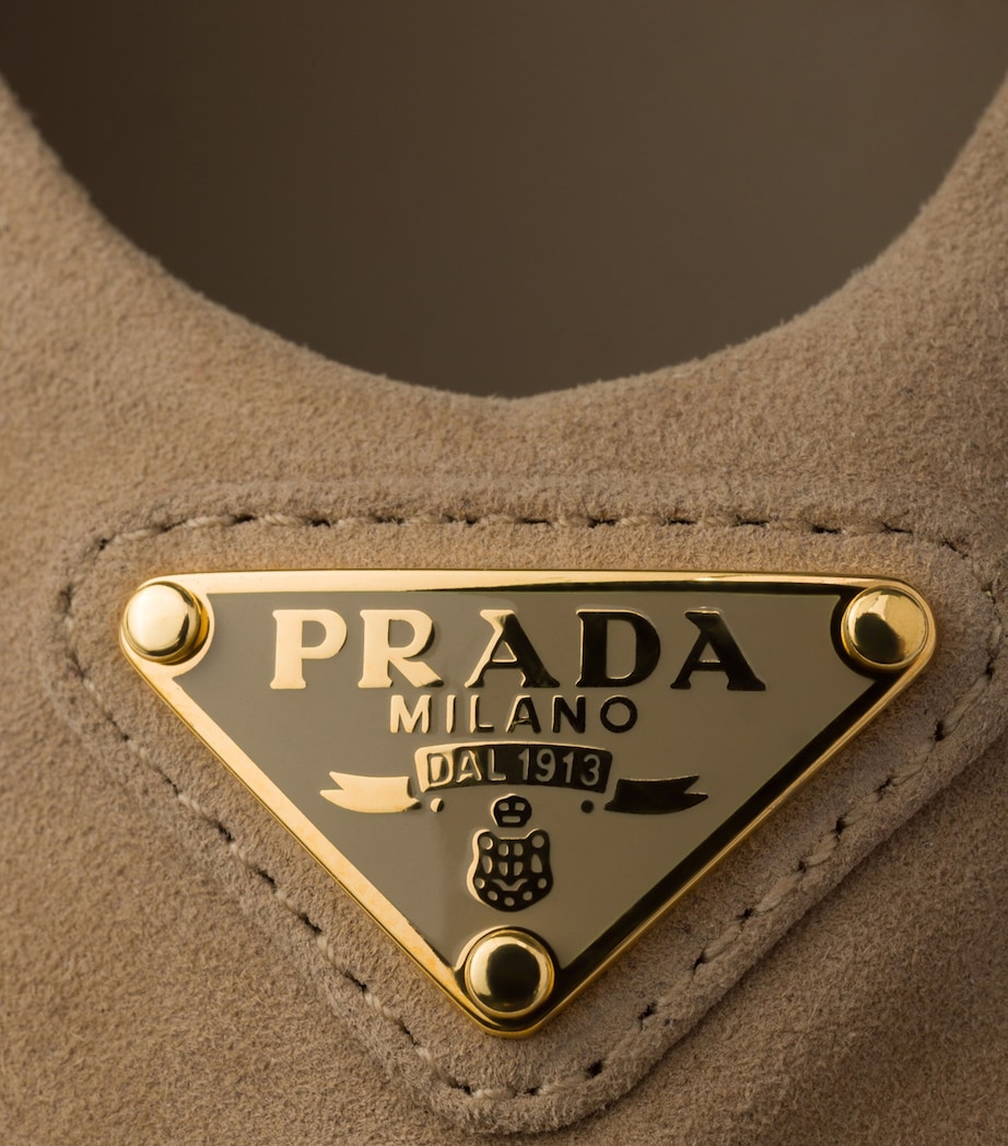 Prada Suede Ballet Flats Neutral Image 6