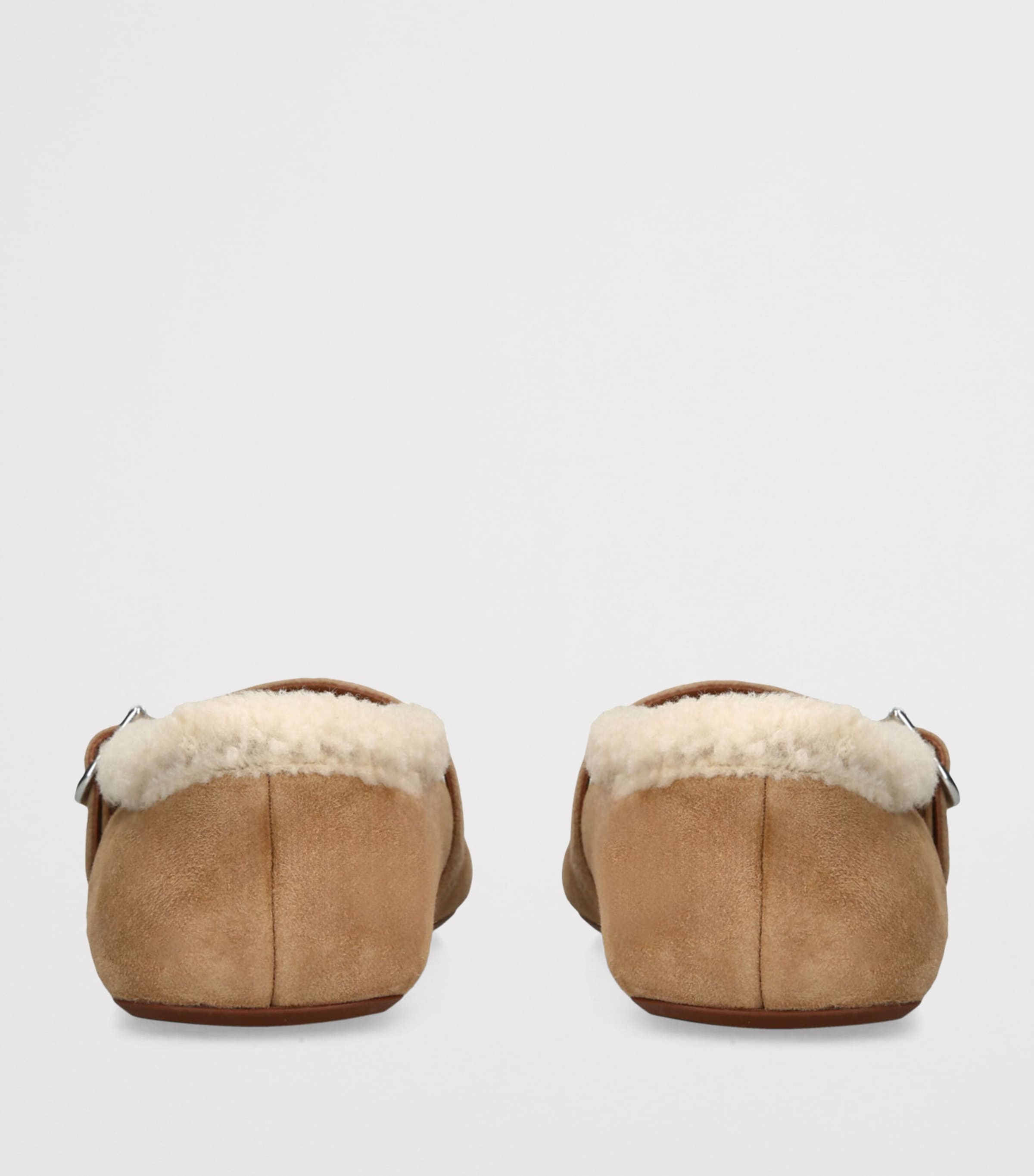 Shearling Ballet Flats CAMEL Image 2