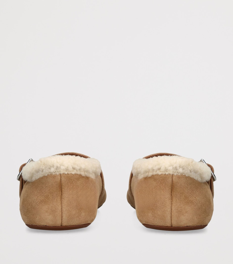 Shearling Ballet Flats CAMEL Image 2