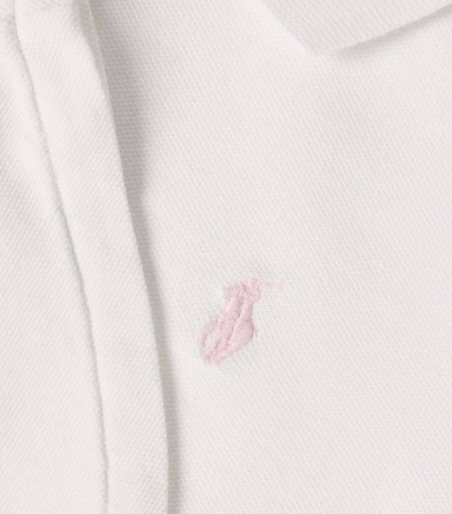 Stretch-Cotton Polo Shirt Dress (2-7 Years) WHITE Image 3