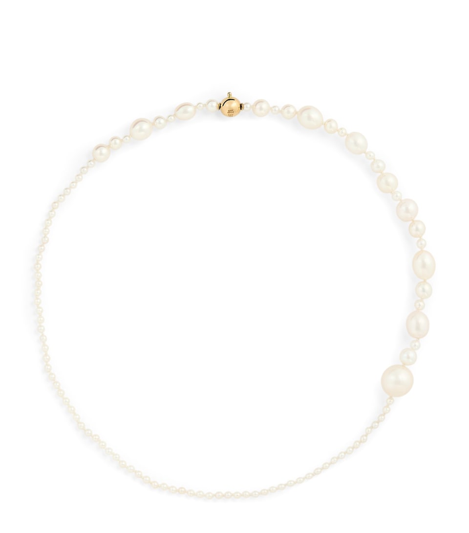 Yellow Gold and Pearl Peggy Necklace