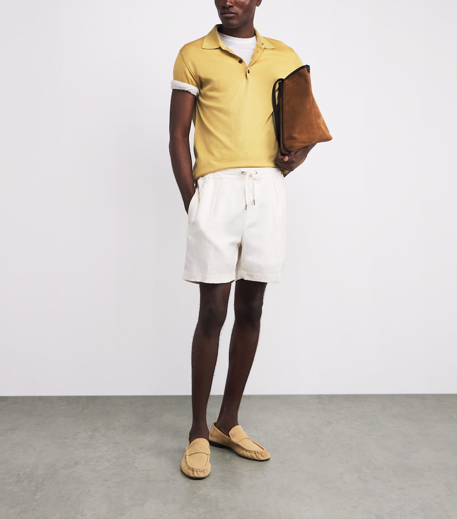 Silk-Cotton Polo Shirt 50 MUSTARD Image 2