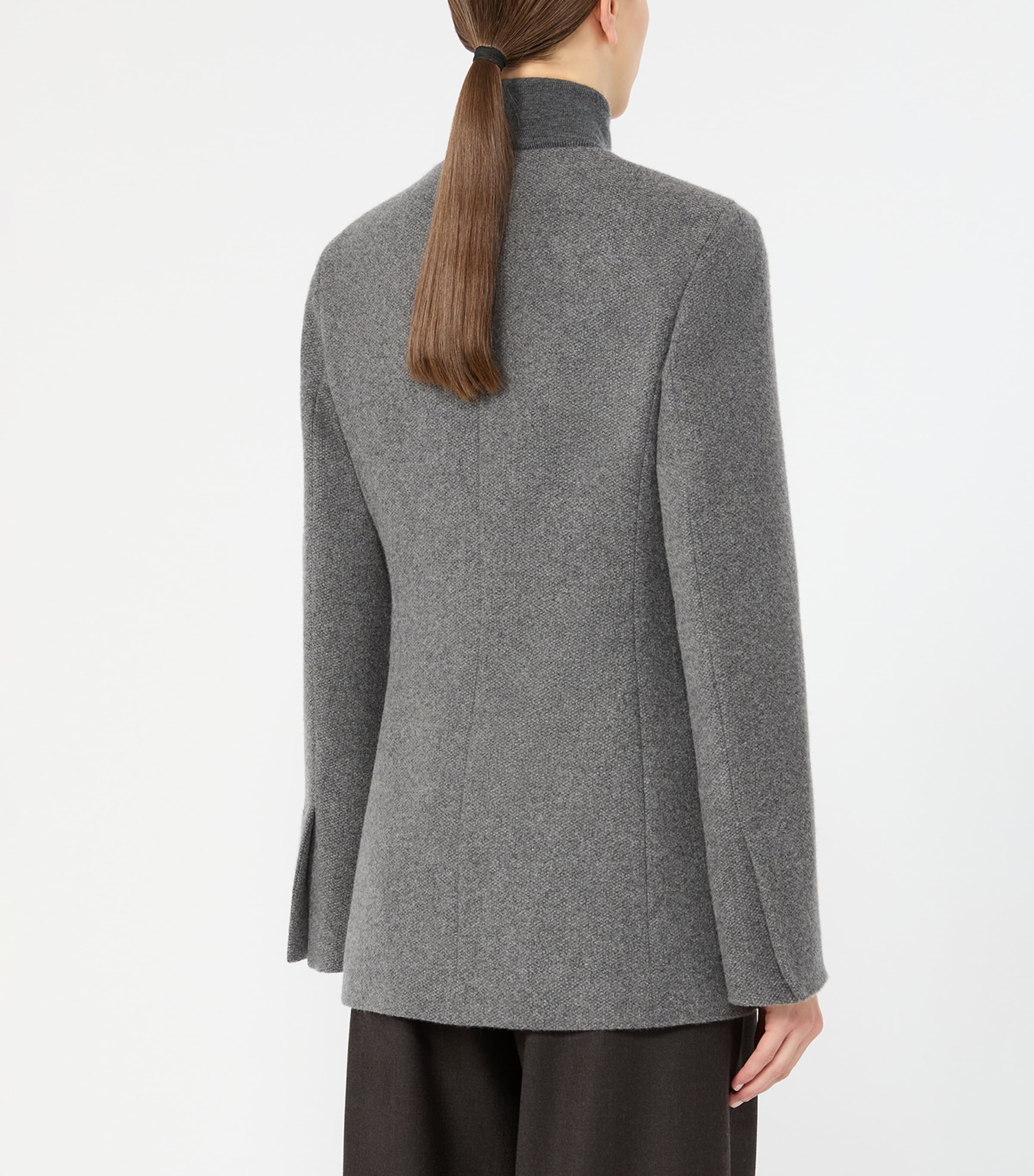 Max Mara Womens Cashmere Longline Jacket Dark Grey Image 4