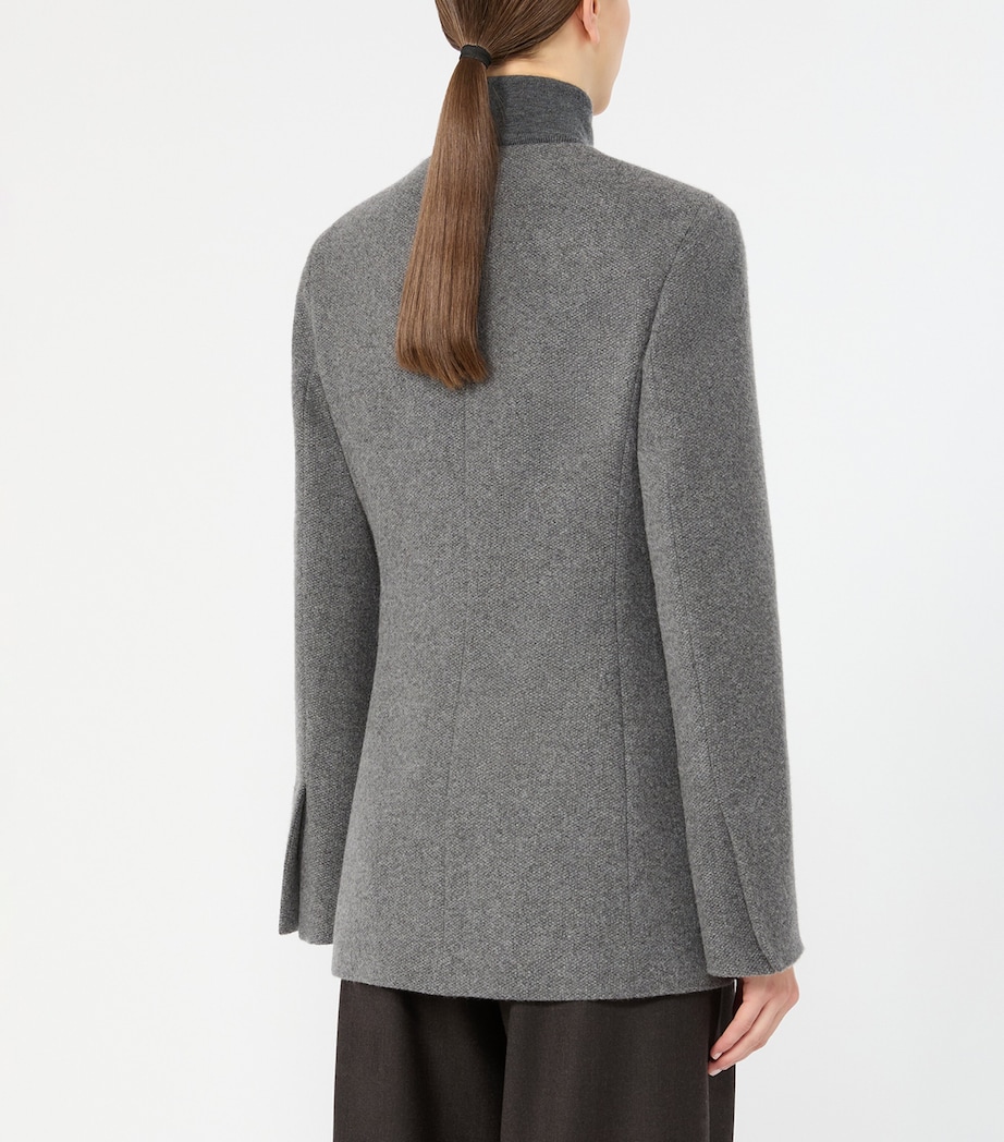 Max Mara Womens Cashmere Longline Jacket Dark Grey Image 4