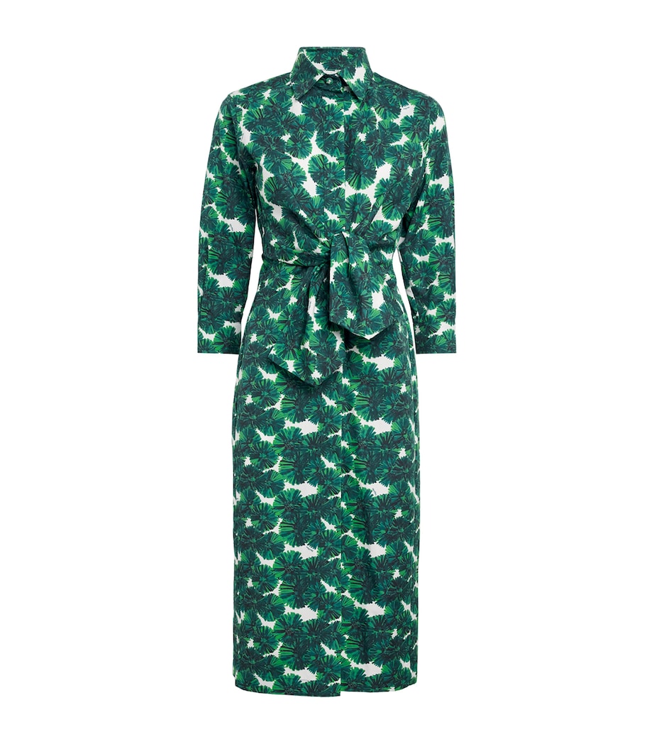 Cotton Poplin Print Shirt Dress SAND Image 1