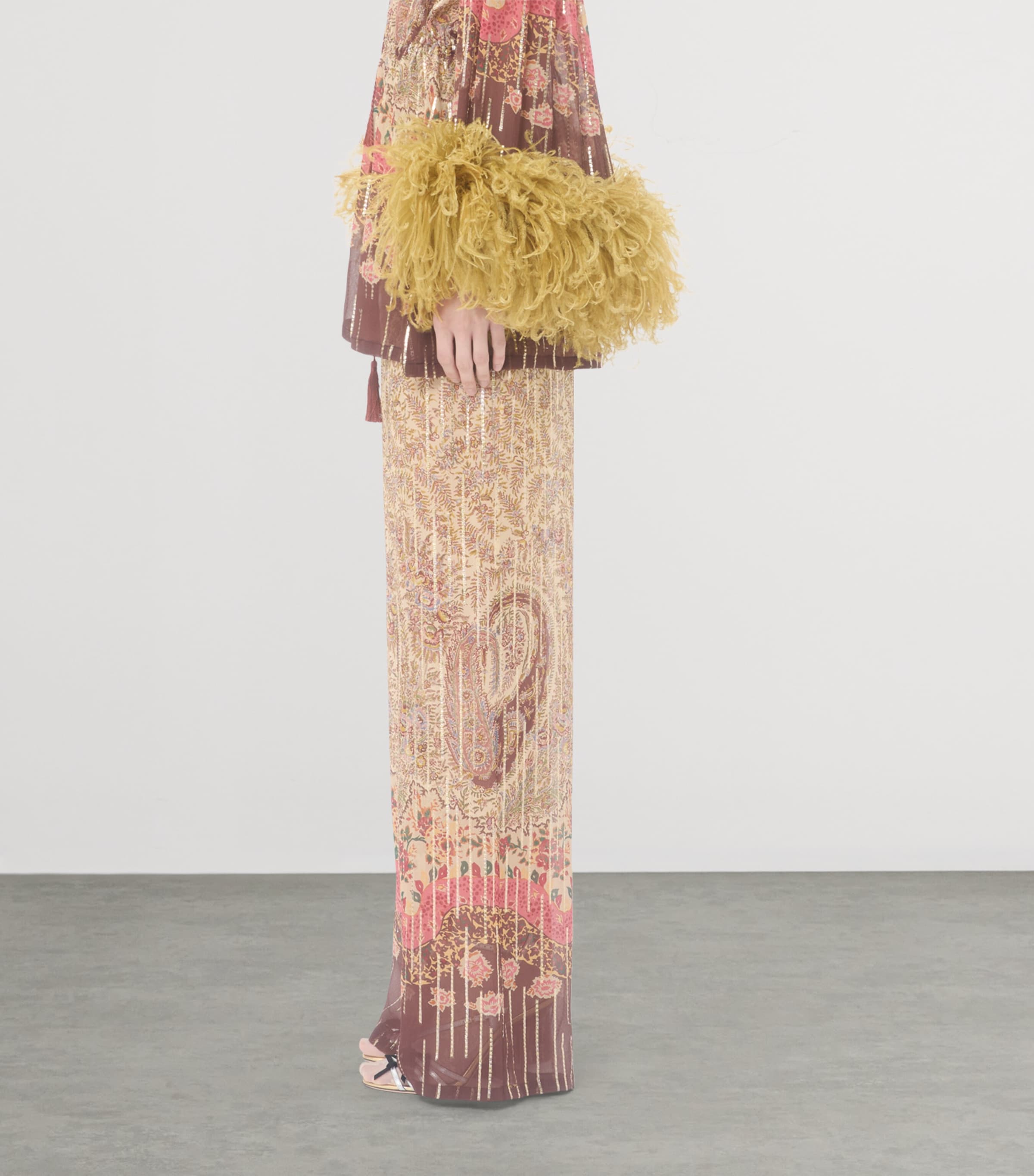 Valentino Womens Silk-Metallic Fibre Trousers Image 3