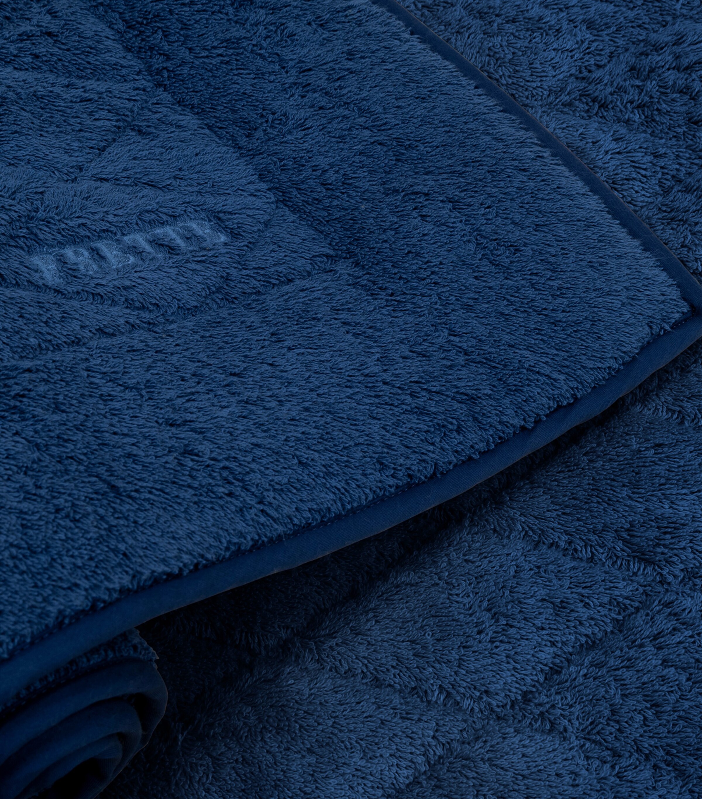 Frette Cotton Unito Bath Mat (54cm x 87cm) Indigo Blue Image 3