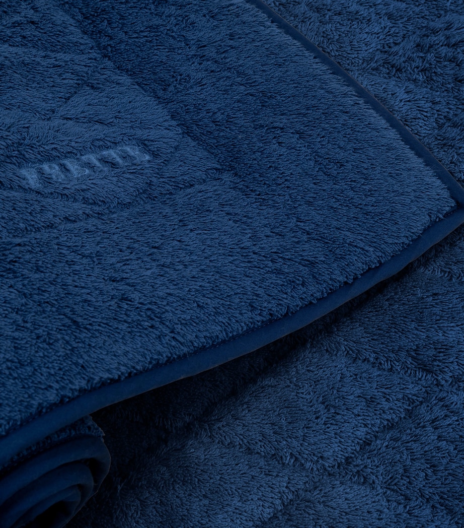 Frette Cotton Unito Bath Mat (54cm x 87cm) Indigo Blue Image 3