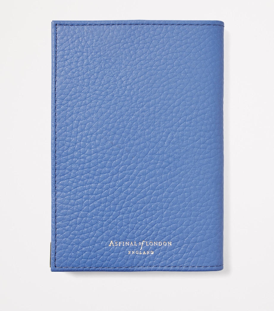 Aspinal Of London Leather Passport Cover Capri Blue Image 2
