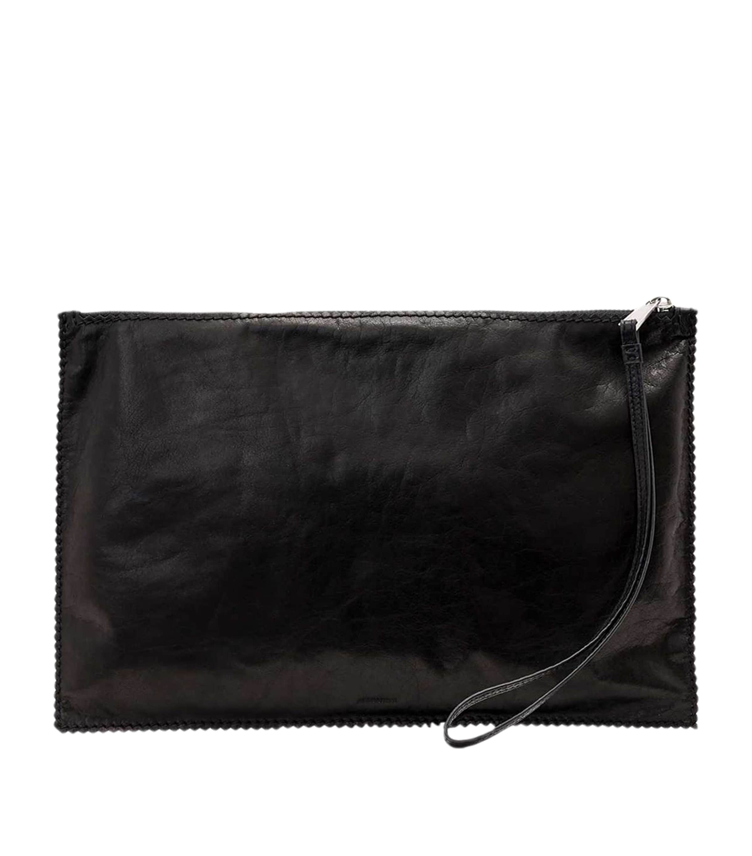 AllSaints Large Leather Siloh Pouch Black Image 1