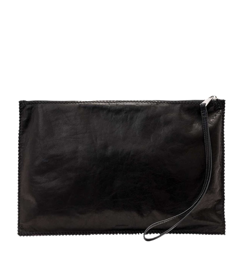 AllSaints Large Leather Siloh Pouch Black Image 1