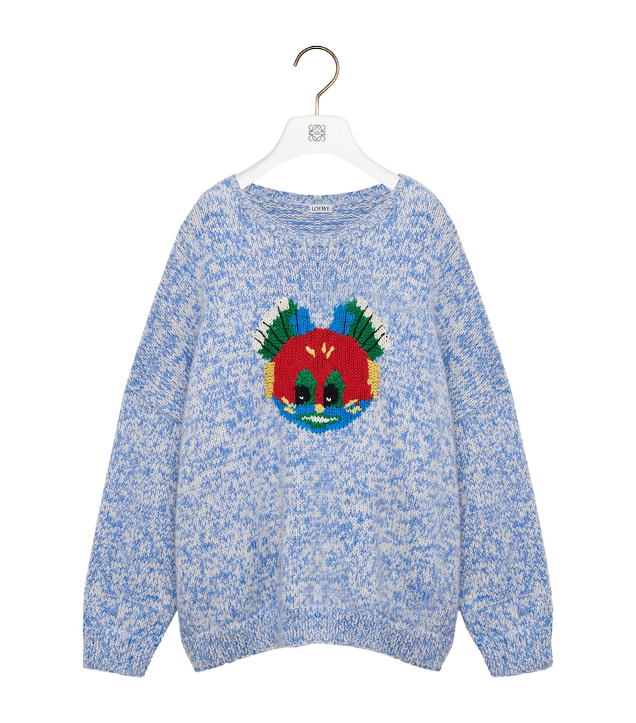 x Louis Wain Wool-Blend Cat Sweater BLUE/WHITE Image 1