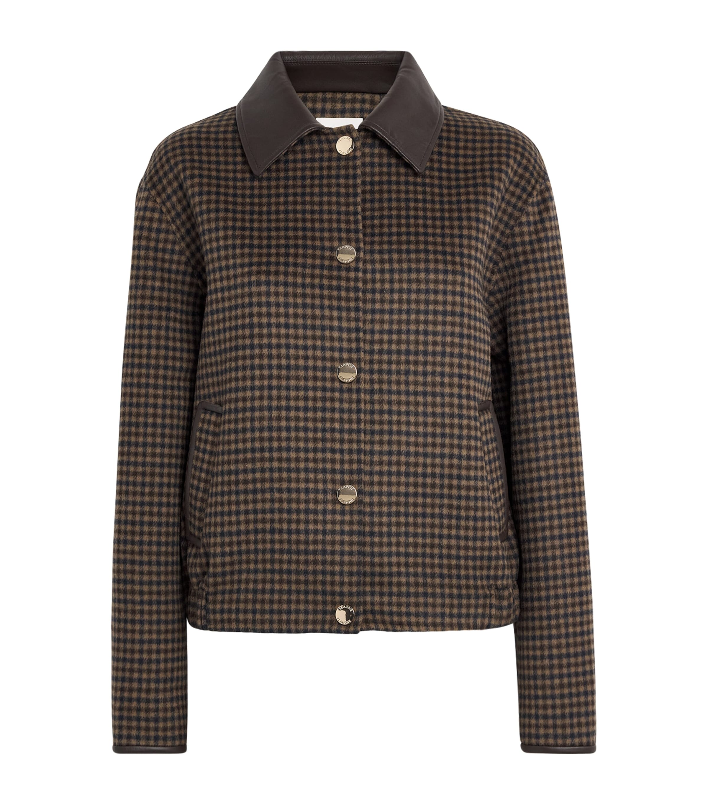 Claudie Pierlot Multi Wool-Blend Check Blouson Jacket | Harrods US