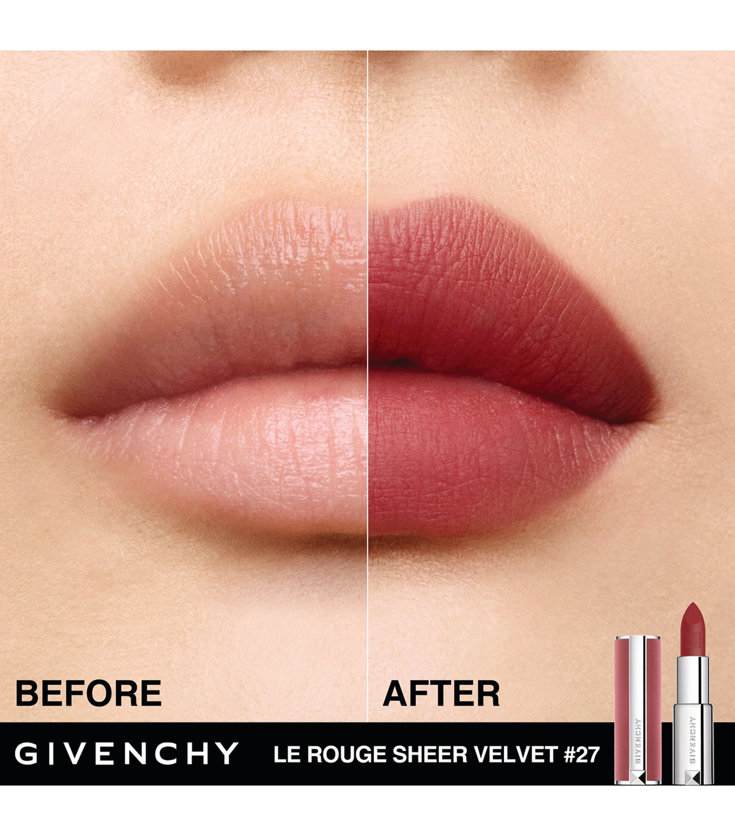 Givenchy Le Rouge Sheer Velvet Refillable Matte Lipstick Image 3