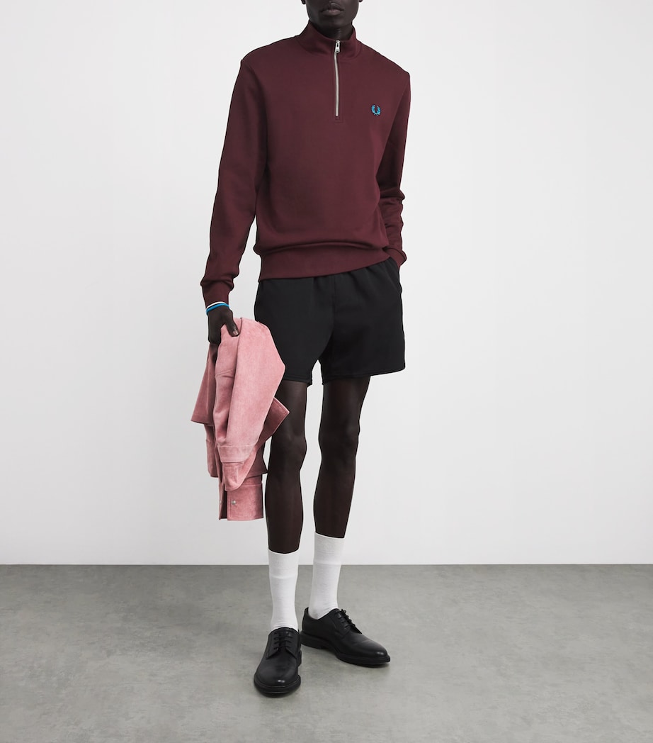 Cotton Half-Zip Sweatshirt Z63-OXBLD/ECR/CRTBLU Image 2