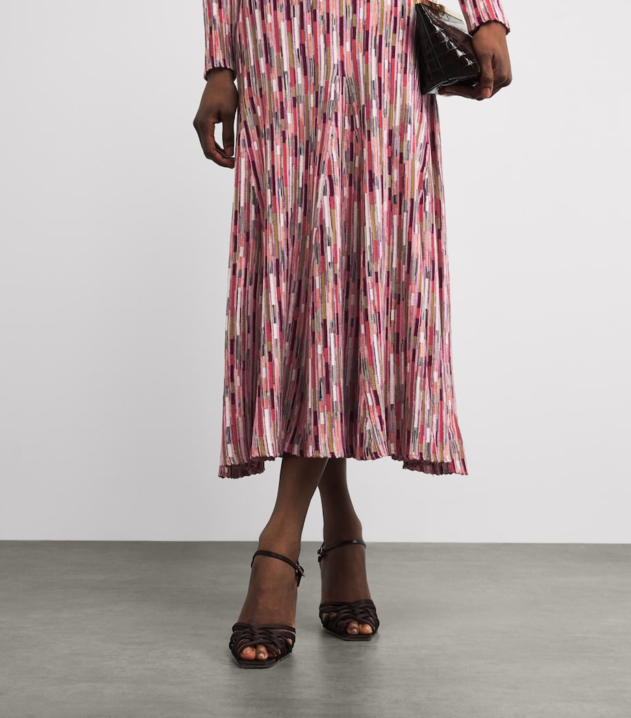 Cotton Stripe Estella Midi Dress ROSEWOOD Image 6