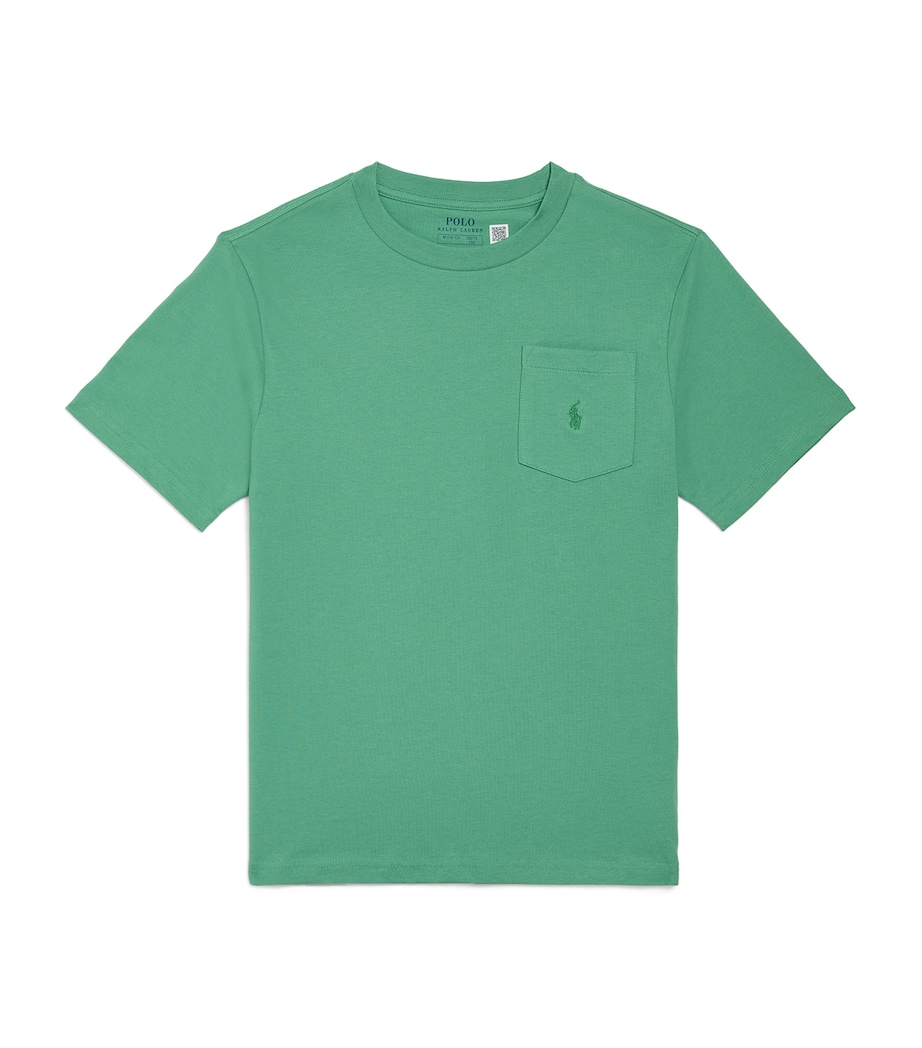 Cotton Logo Pocket T-Shirt (7-14 Years) RAFT GREEN/C5190 Image 1